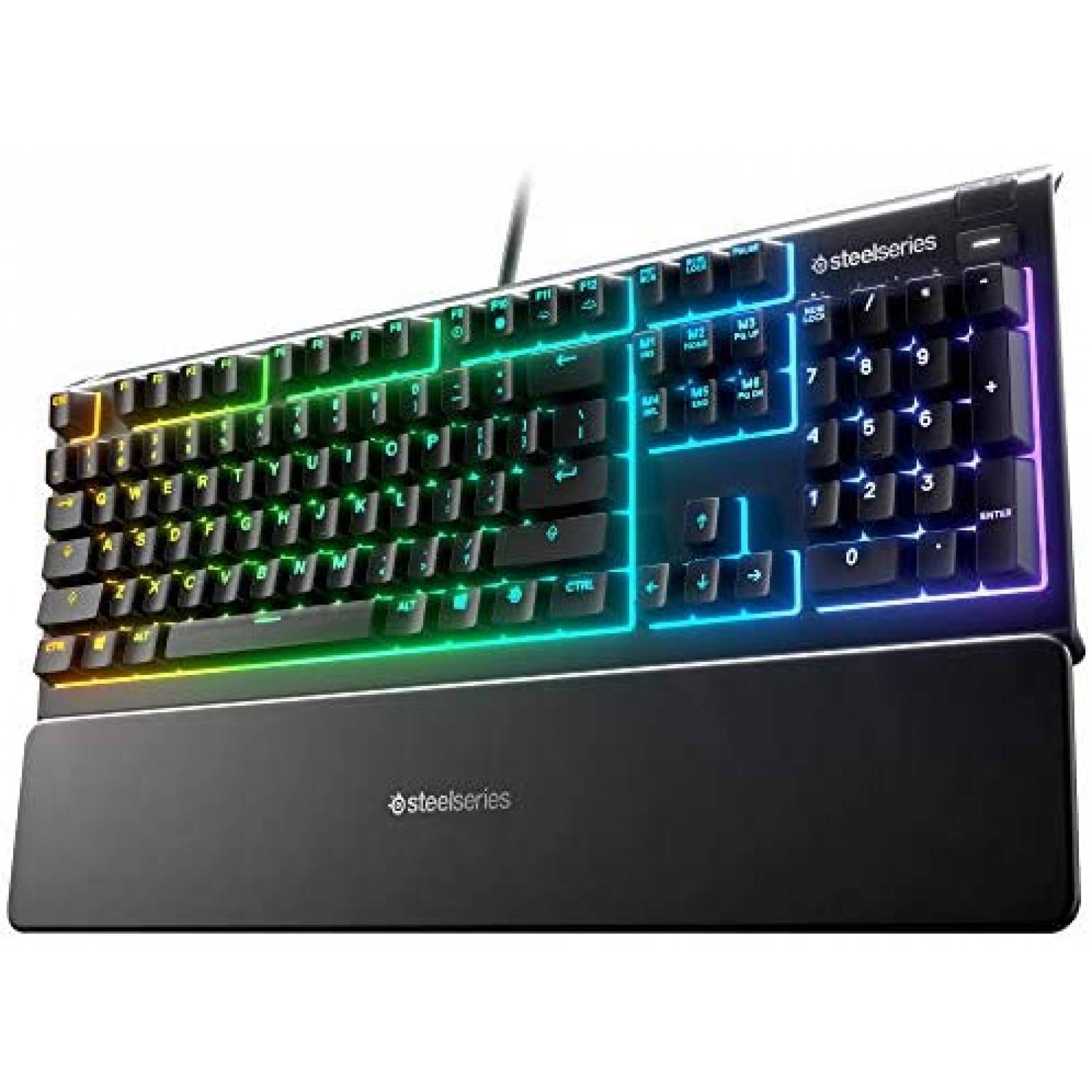 Teclado Gamer SteelSeries Apex 3 Híbrido Iluminación RGB