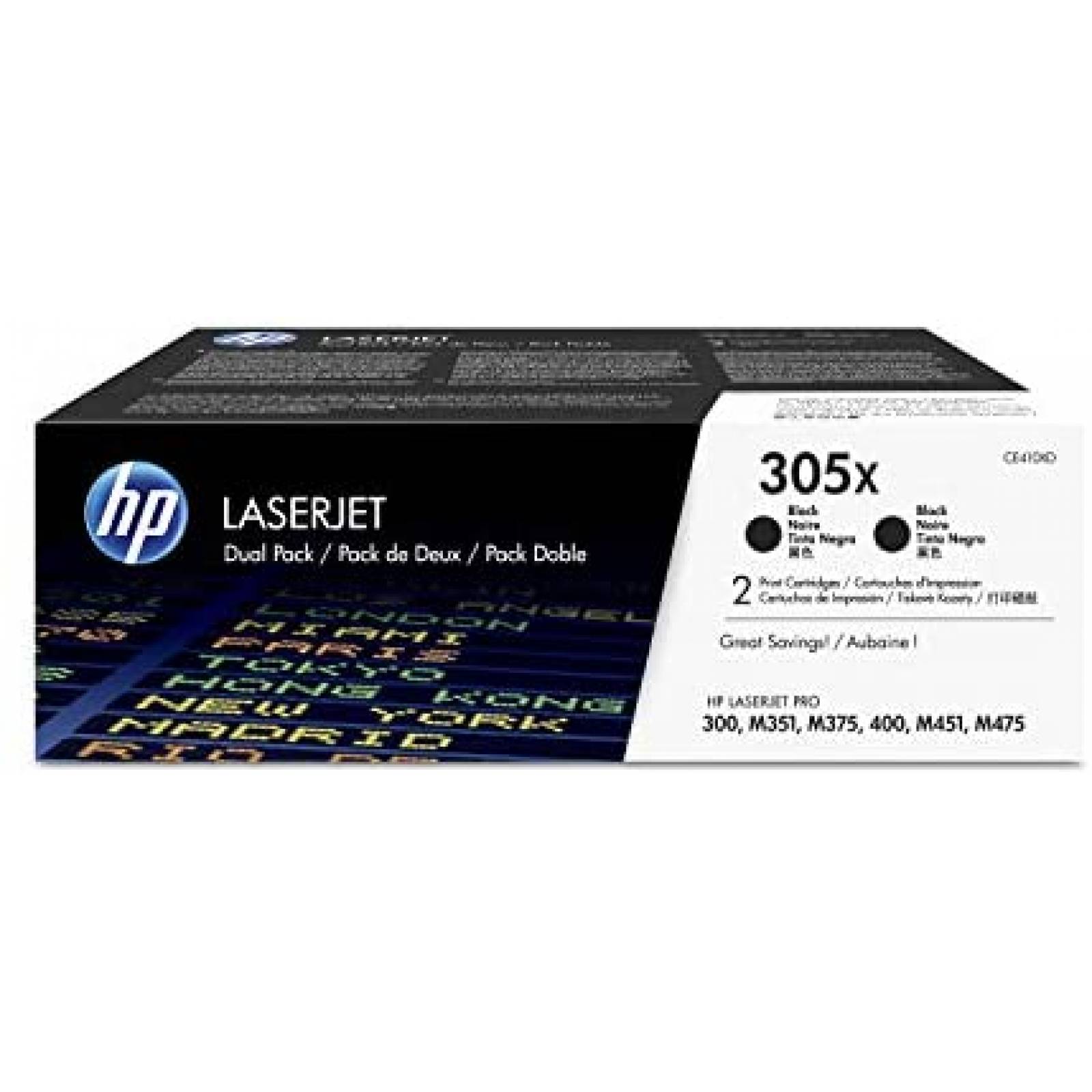 2 Cartuchos de Toner HP Compatible con LaserJet Pro Color