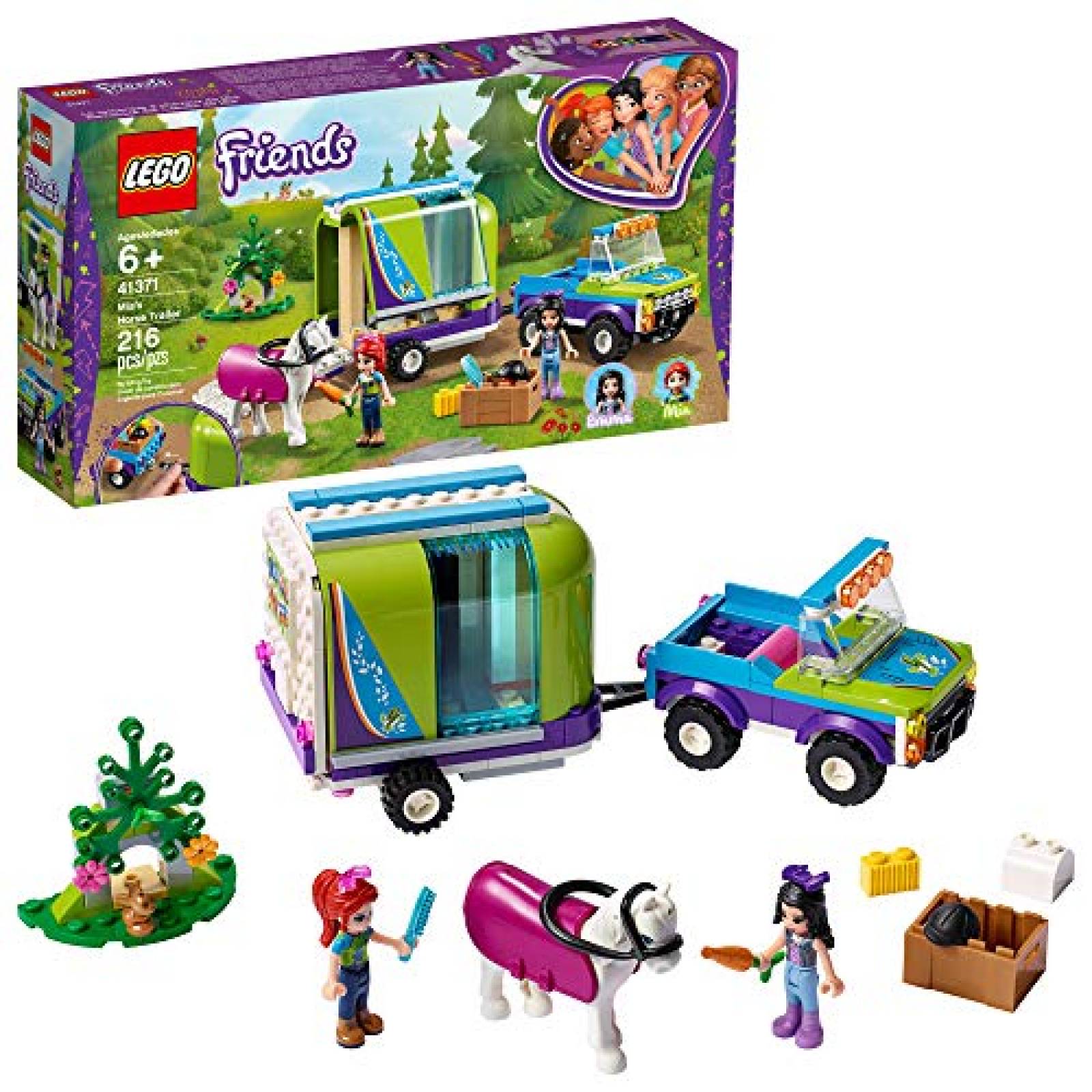 Juguete LEGO Friends: Remolque de Caballo Mia 216 Piezas 6+ 