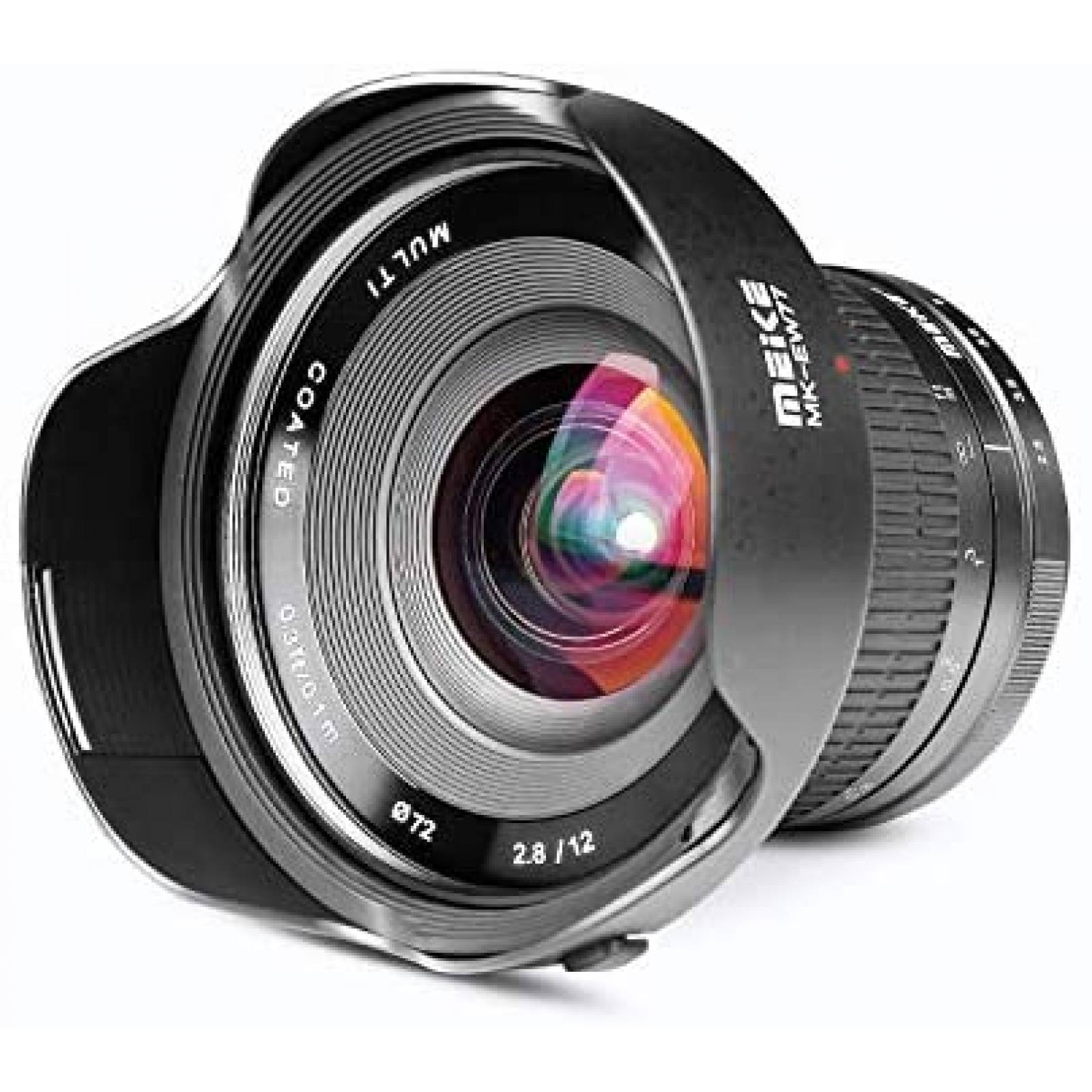 Lente de Cámara de Fotografía Meike 12mm f/2.8 -Negro 