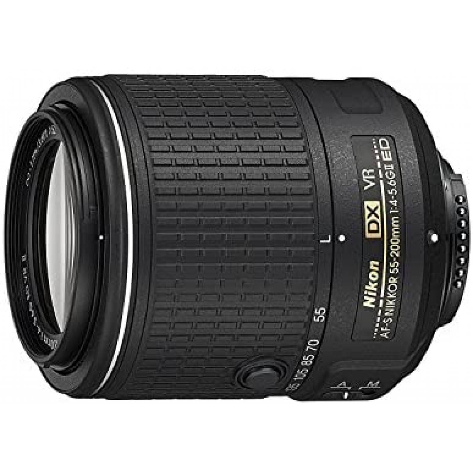 Lente de Cámara de Fotografía Nikon 55-200mm f4-5.6G -Negro 