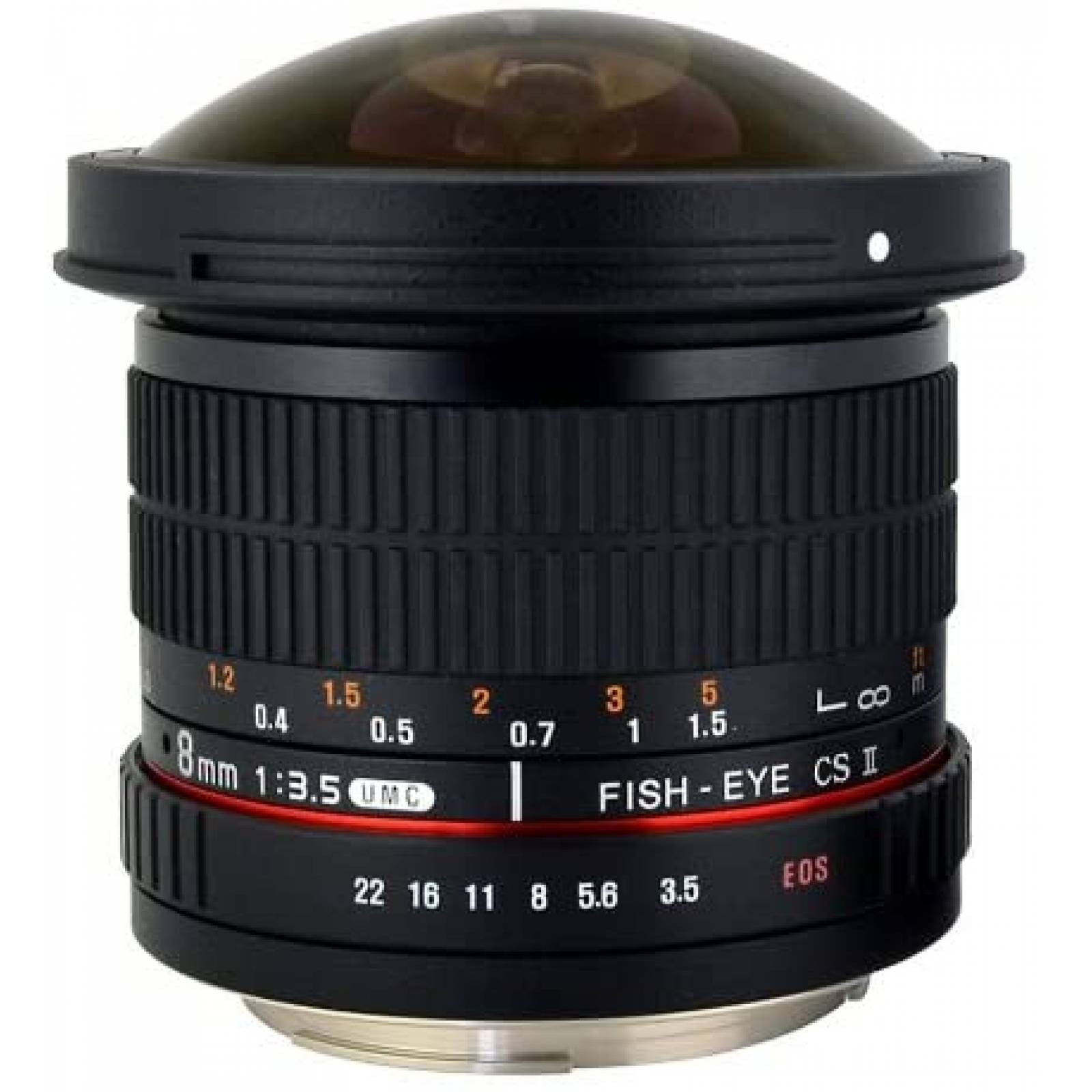 Lente Rokinon HD8M-C Ojo de pescado 8mm para Canon DSLR8 