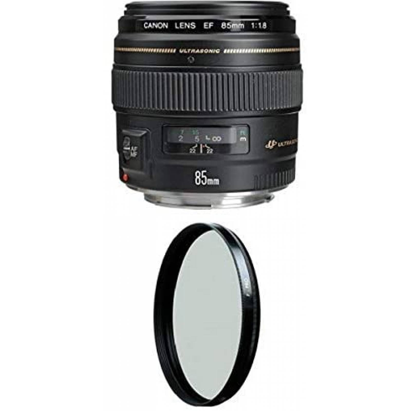 Lente de Cámara de Fotografía Canon 85mm f/1.8 -Negro 