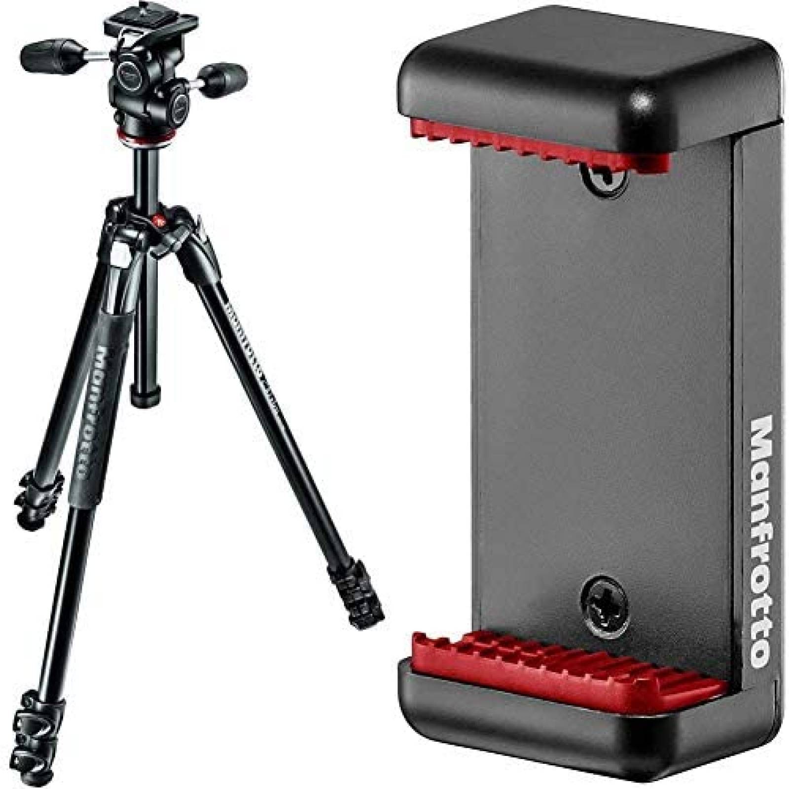 Tripié Manfrotto Hecho de Aluminio de 3 Secciones -Negro 
