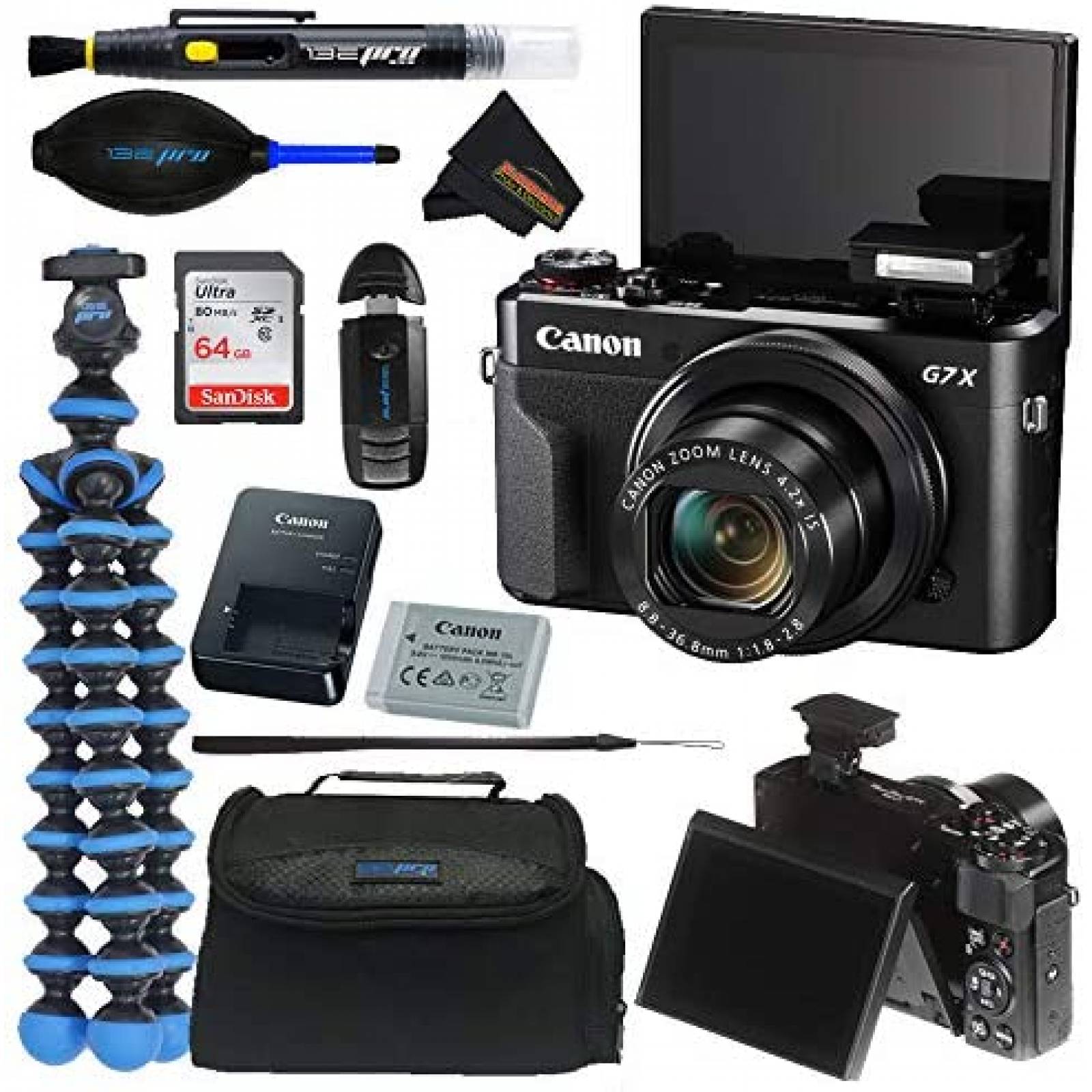 Camara Digital Canon PowerShot G7 X Mark II 64GB SD -Negro 