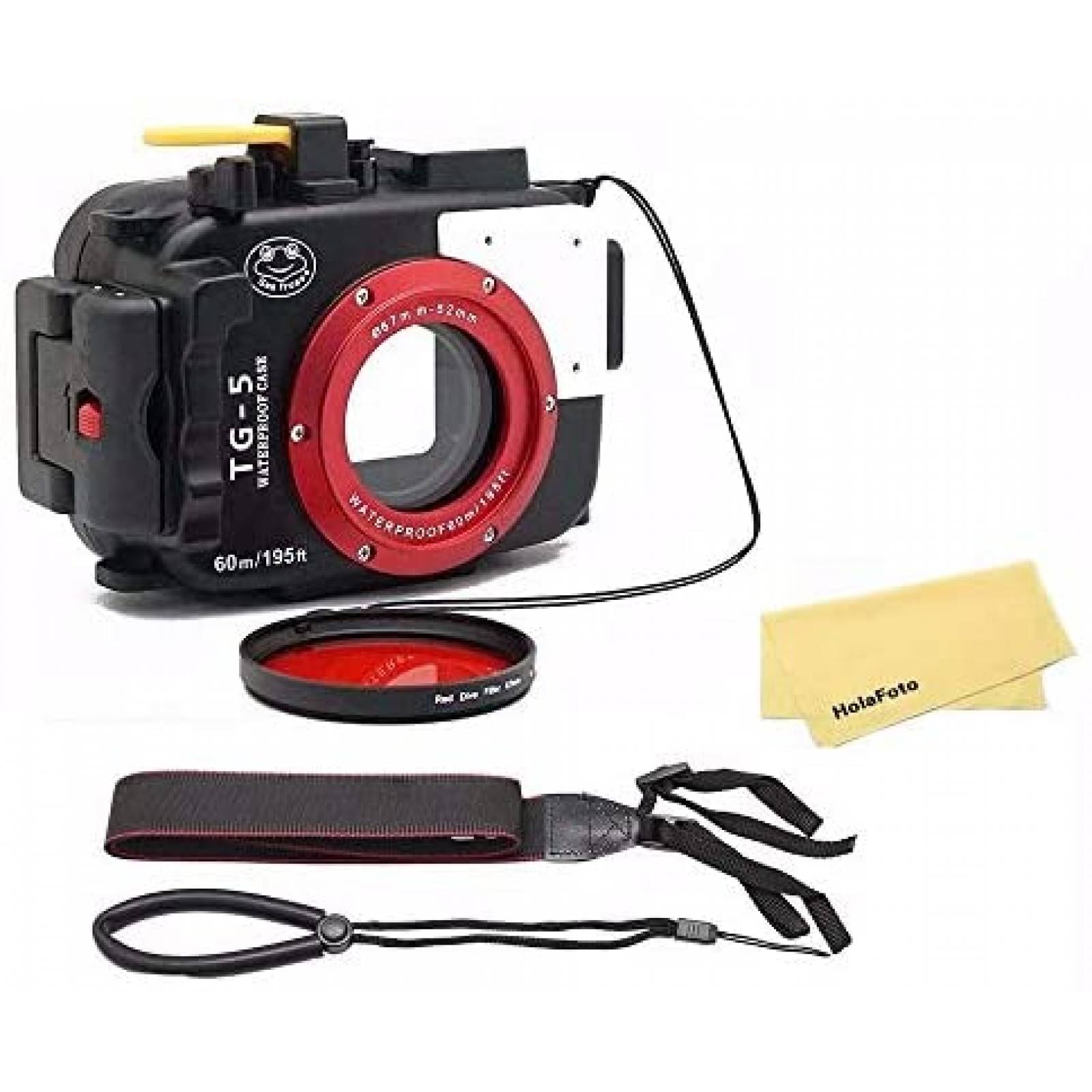 Funda Impermeable SeaFrogs para Olympus TG5 -Negro