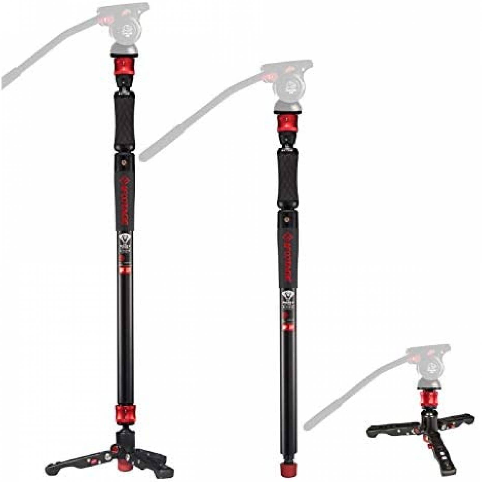 Monopie de video IFOOTAGE de aluminio de 71" -Negro 
