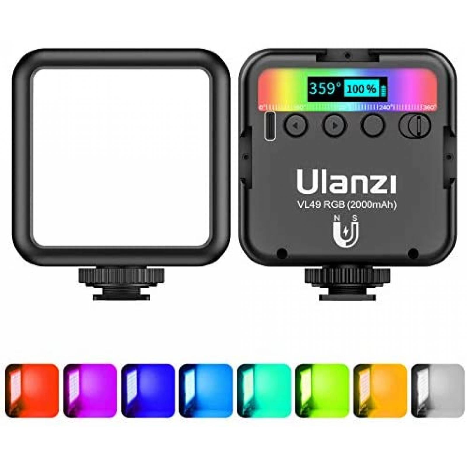 Kit de Iluminación ULANZI VL49 RGB LED 2000mAh 2500-9000K