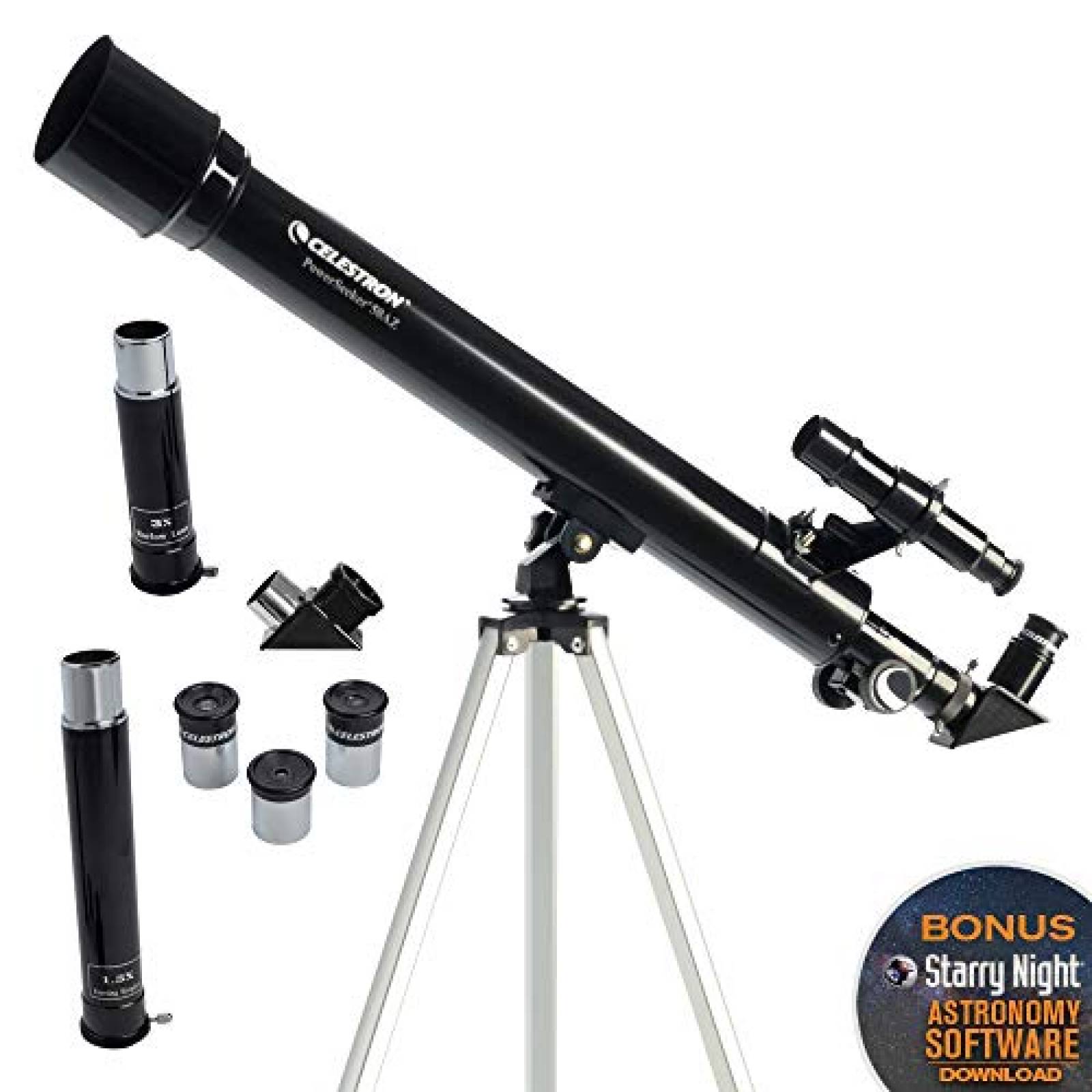 Telescopio Celestron PowerSeeker 50AZ con apertura de 50mm 