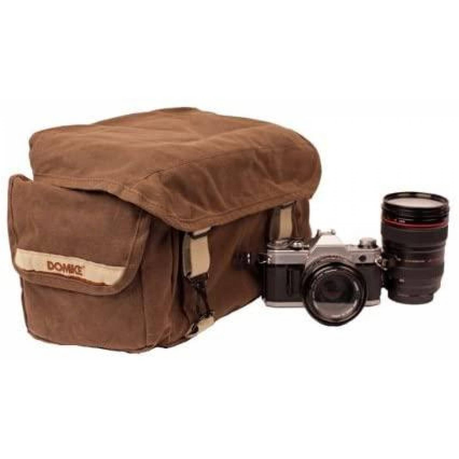 Maleta Domke Multicompatible con Camara de Fotos -Cafe