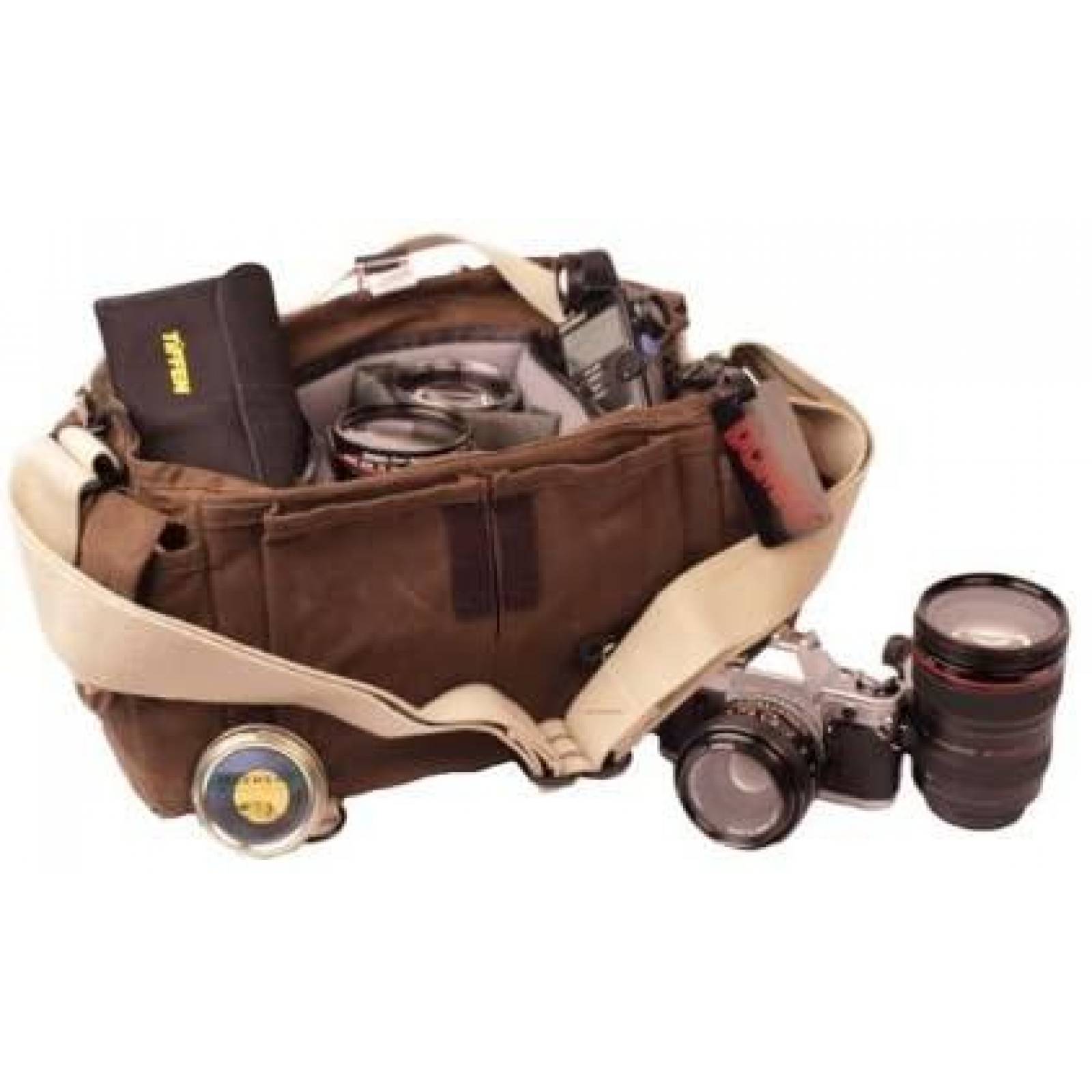 Maleta Domke Multicompatible con Camara de Fotos -Cafe