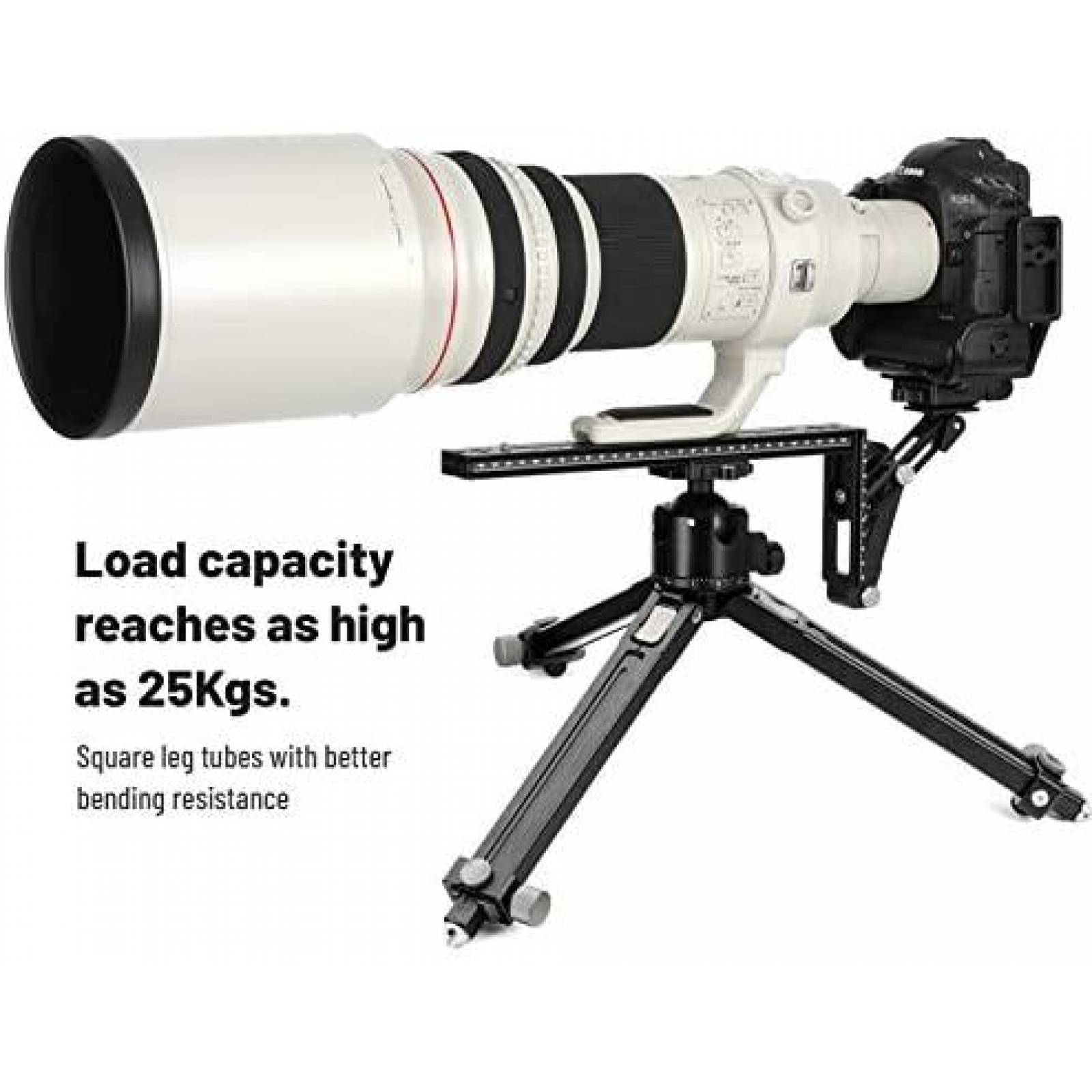 Tripode SUNWAYFOTO T1A20 2 Secciones Capacidad 25kg 46cm