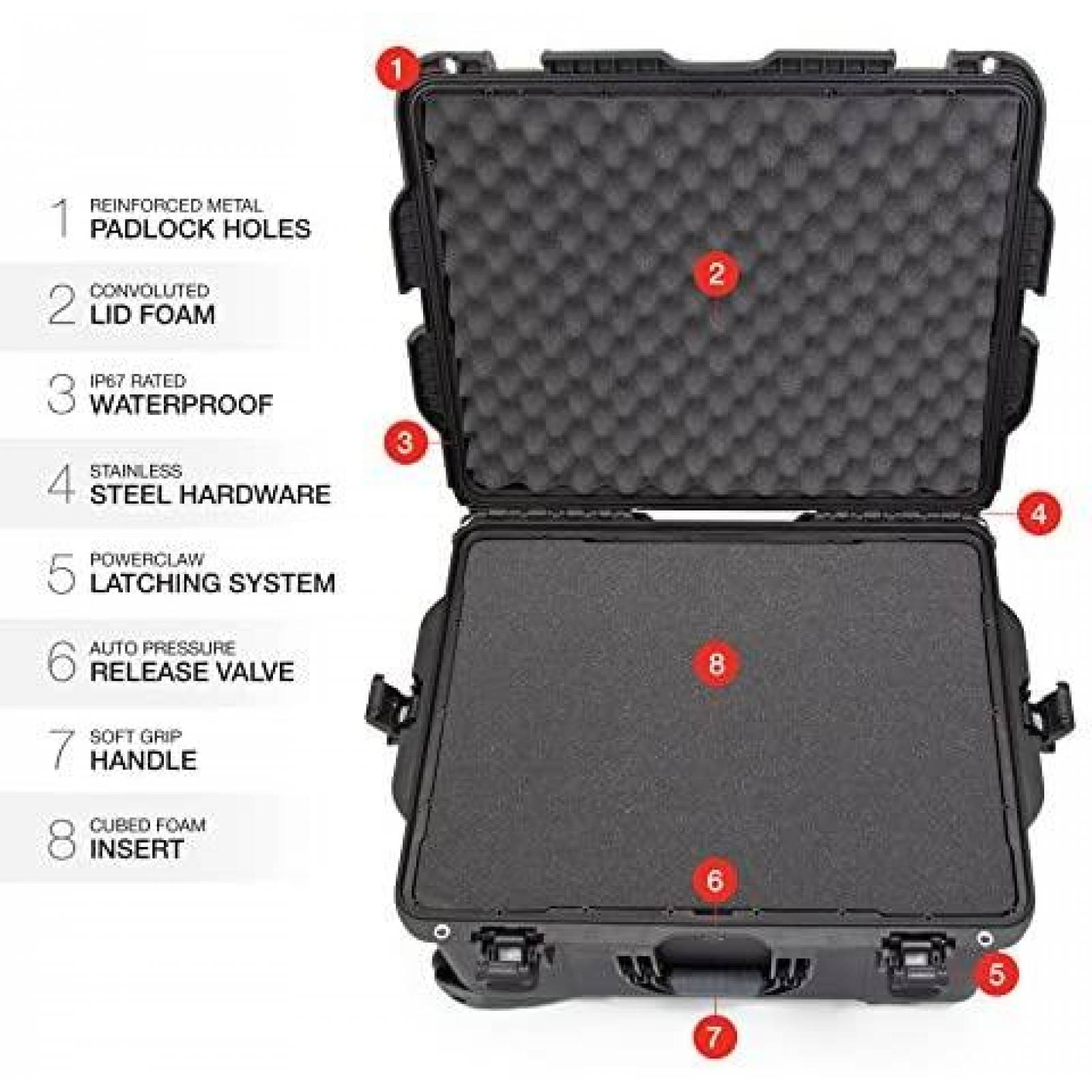 Maleta Protectora Nanuk A Prueba de Agua 25.4 x 14.5 x 20"