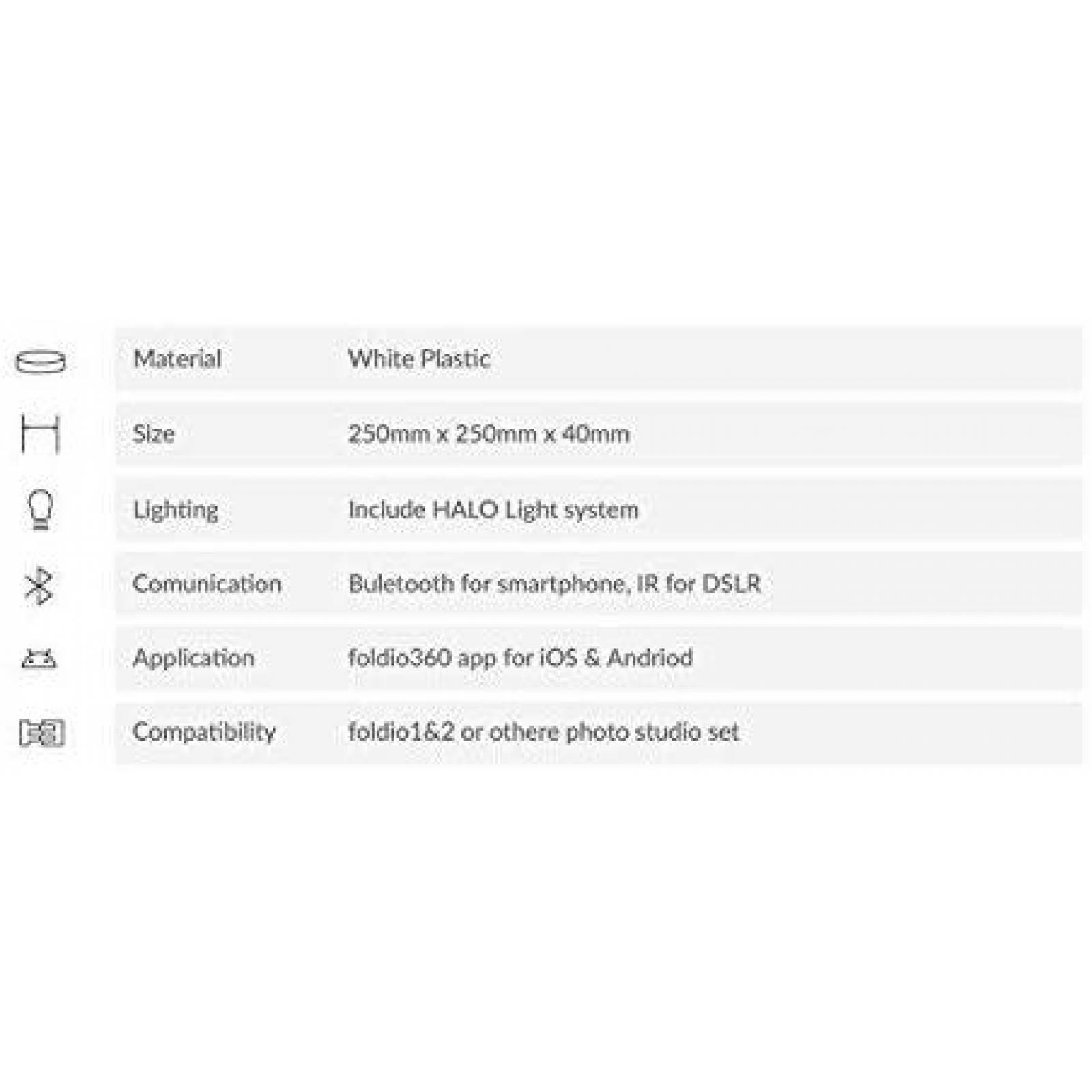 Base de Fotografia Foldio Portatil Multifuncional -Blanco