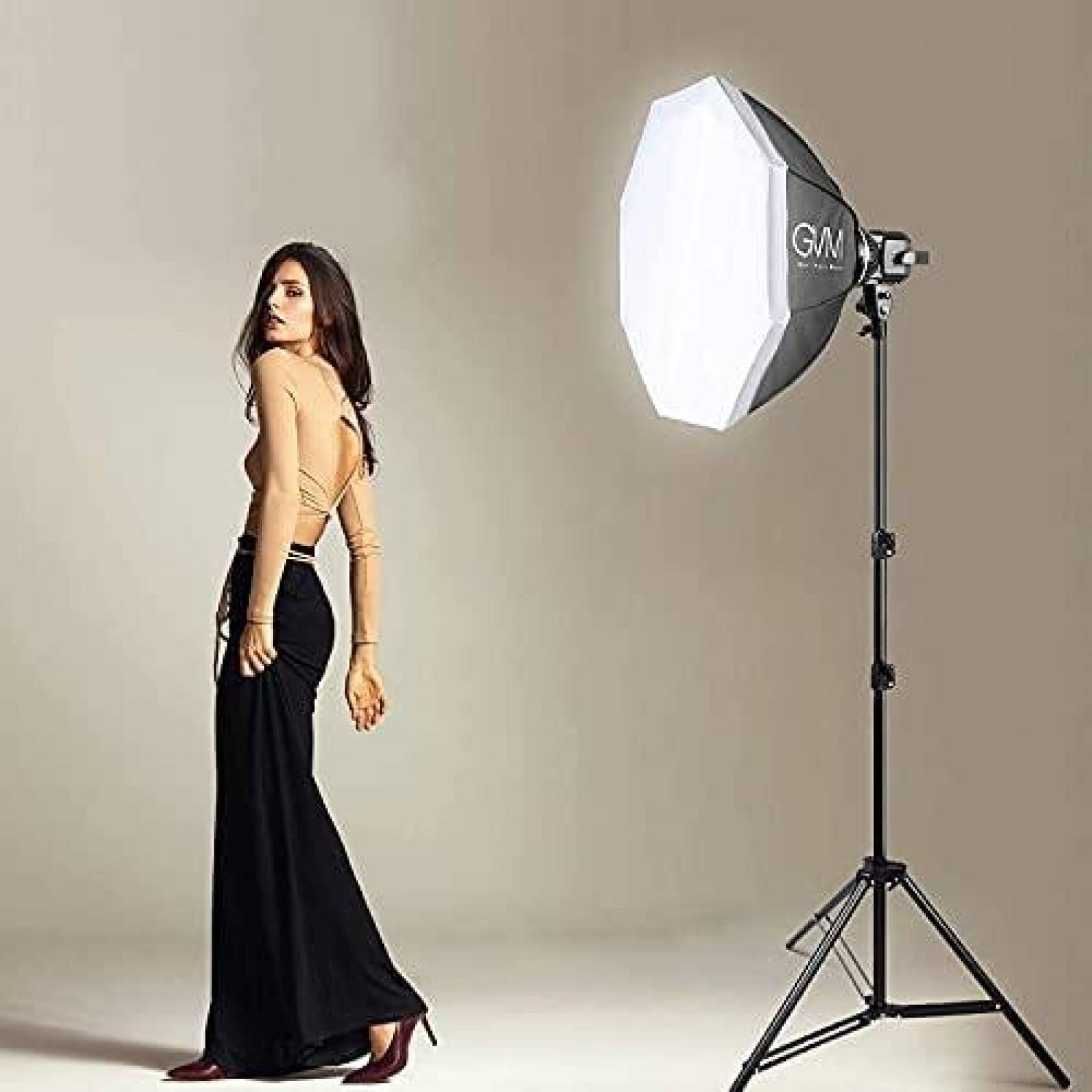 Kit de iluminacion Softbox GVM VC-P80S2 de fotografia -Negro