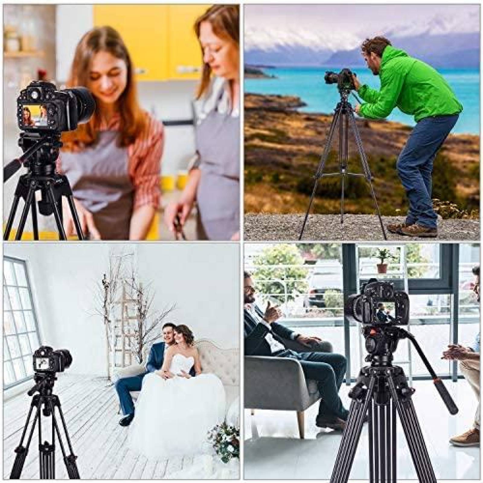 Tripie para Camara Profesional COMAN KX3636 74'' -Negro