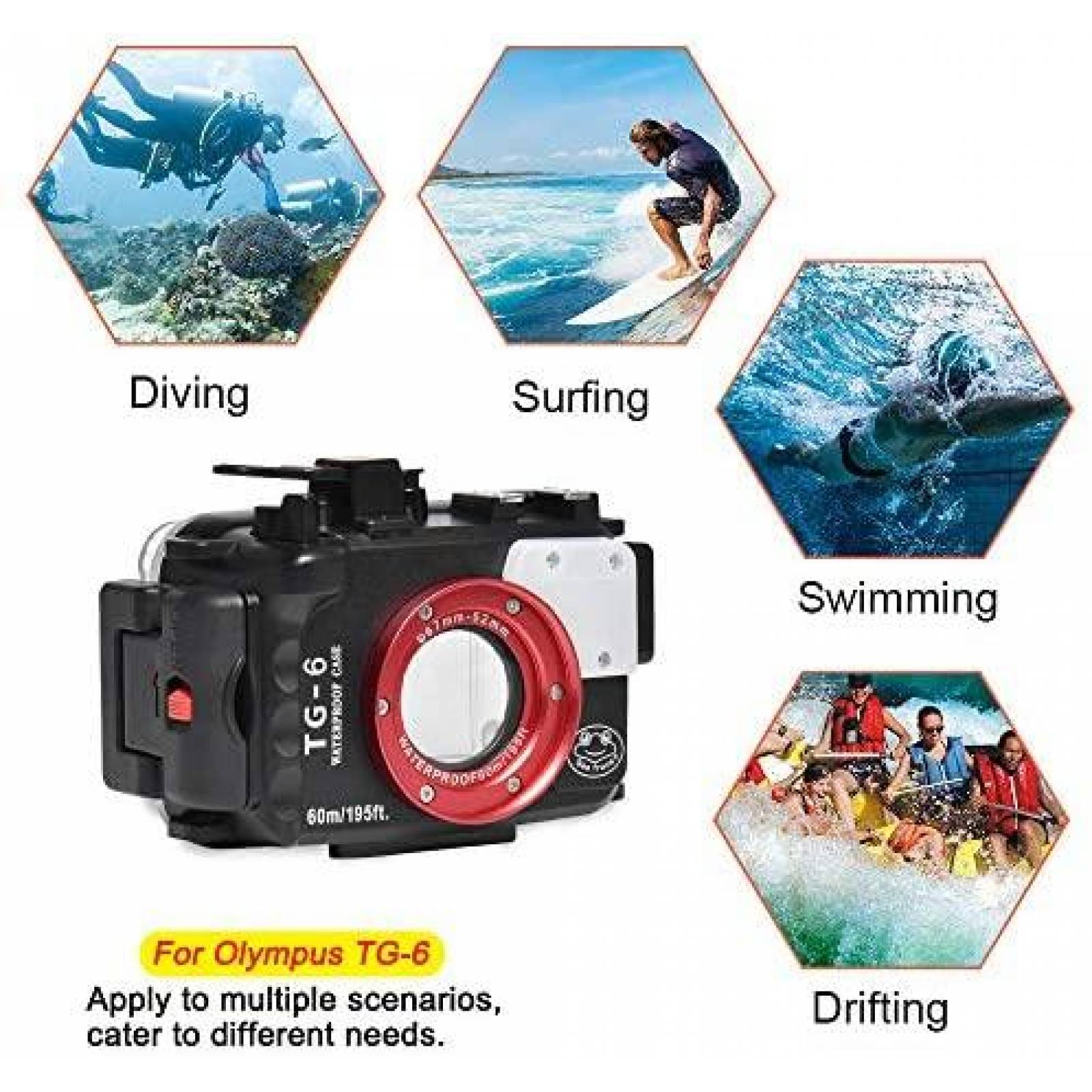 Carcasa Seafrogs WPC-TG6 Impermeable De Camara Olympus TG-6