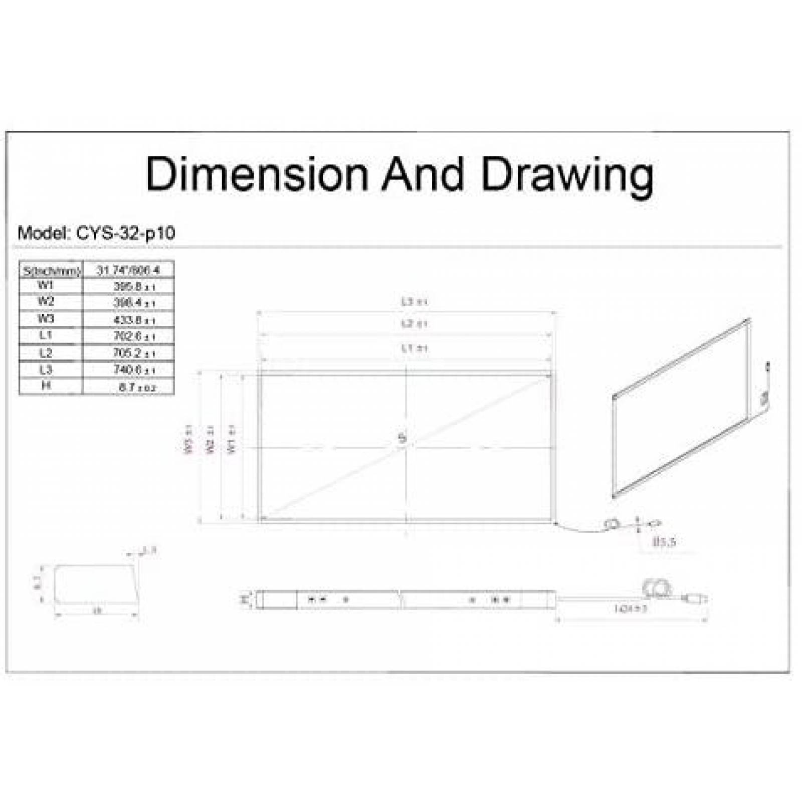 Marco Tactil Infrarrojo Chengying 10 Point 32'' -Negro