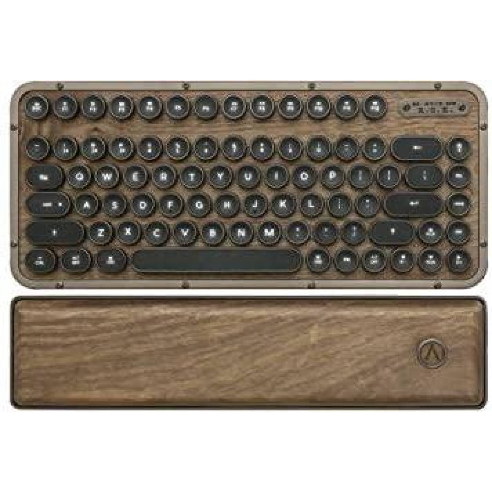Teclado Azio Retro Compacto Mecanico Versatil -Cafe