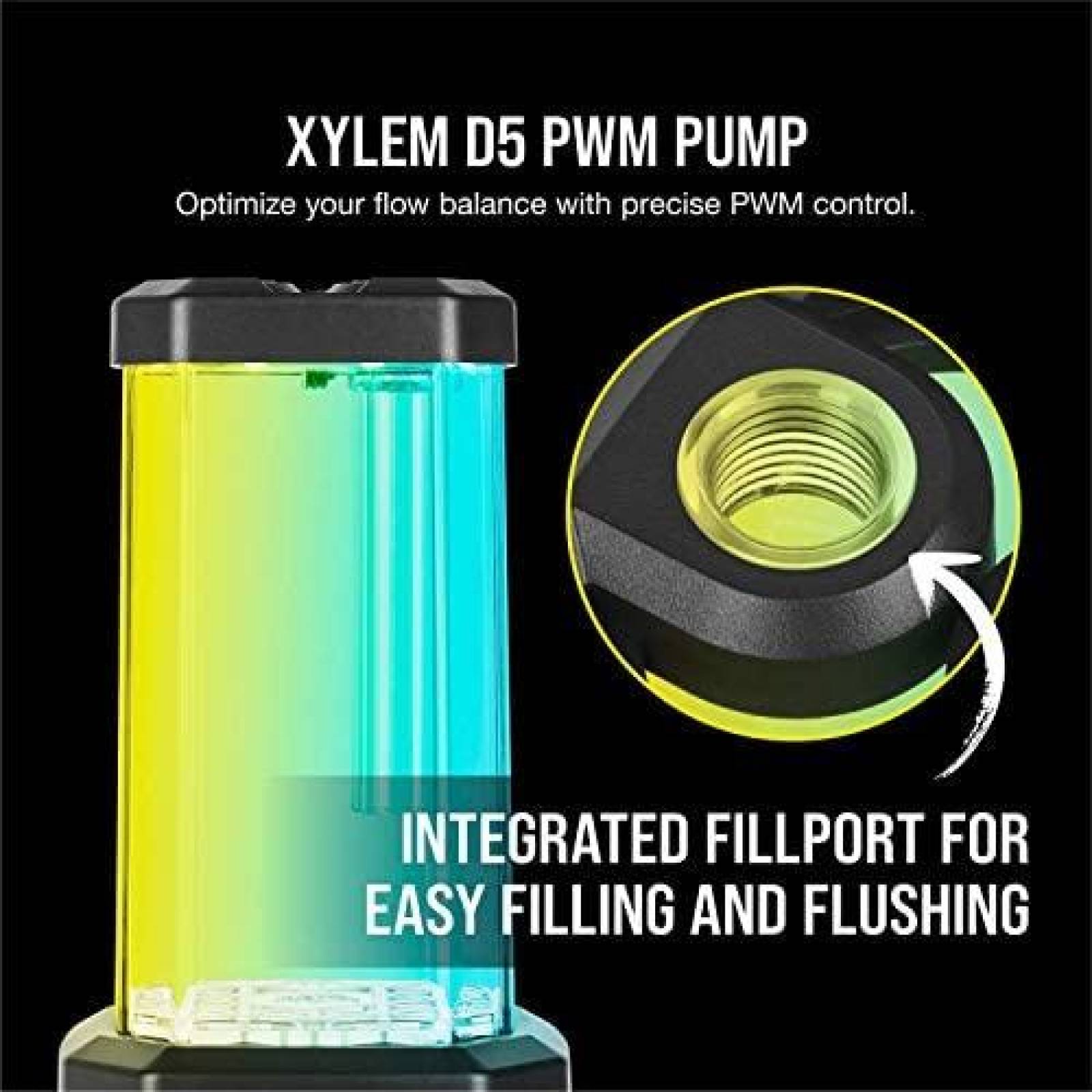 Sensor de Temperatura Corsair Hydro X Series XD5 RGB -Negro