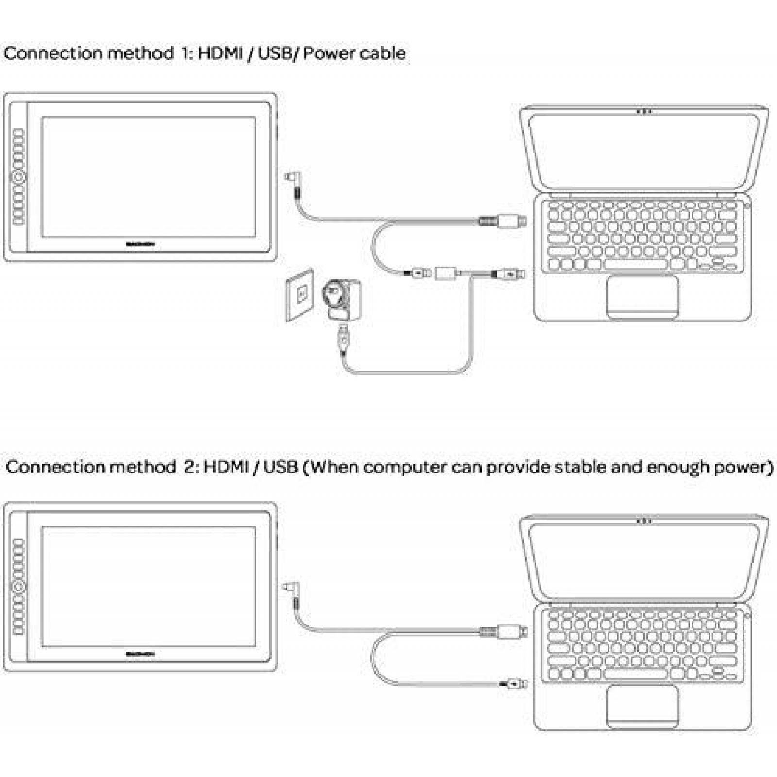 Tablet GAOMON PD156 Pro 15.6'' 9 teclas Express -Negro