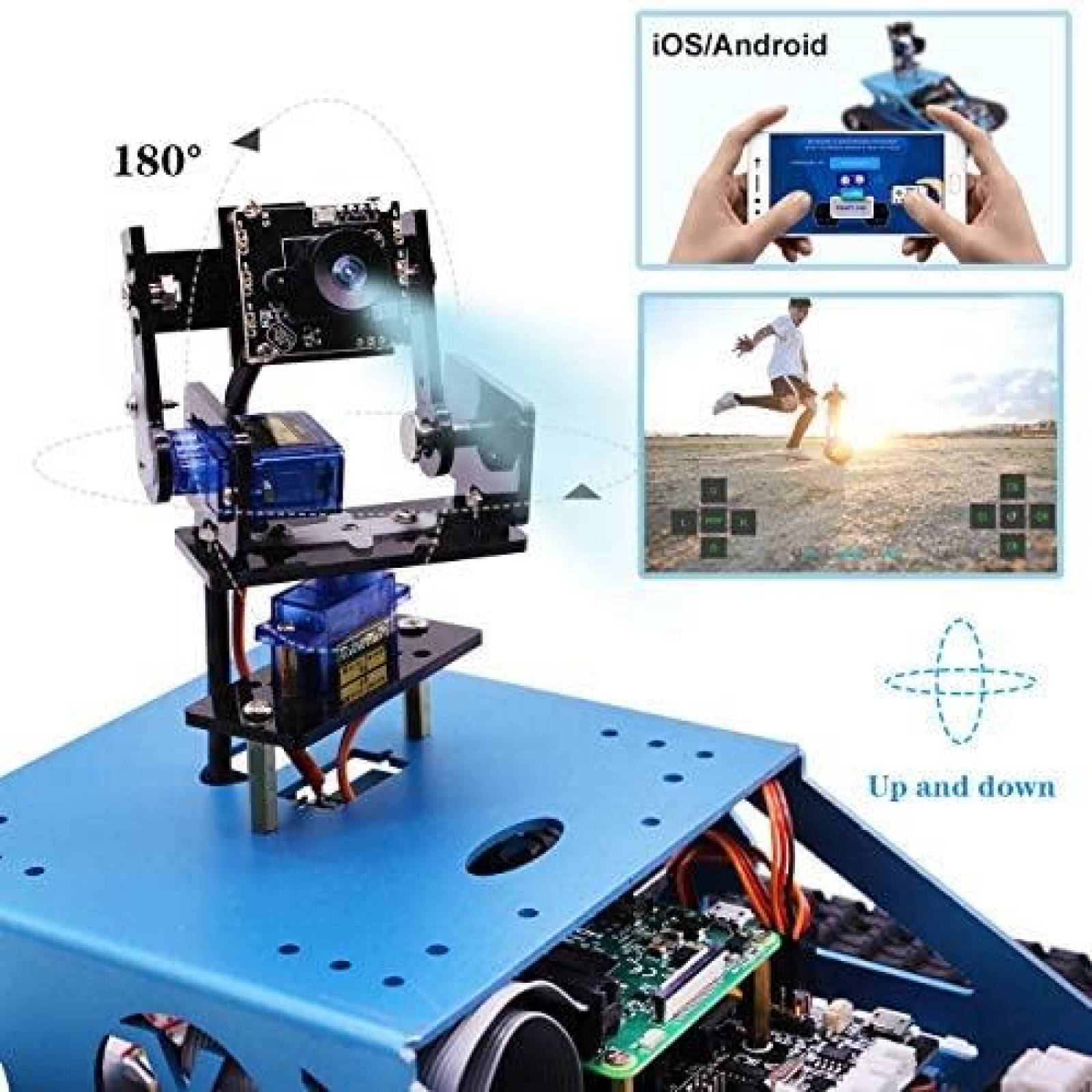 Robot Yahboom G1 tank Electronico y Programable -Azul