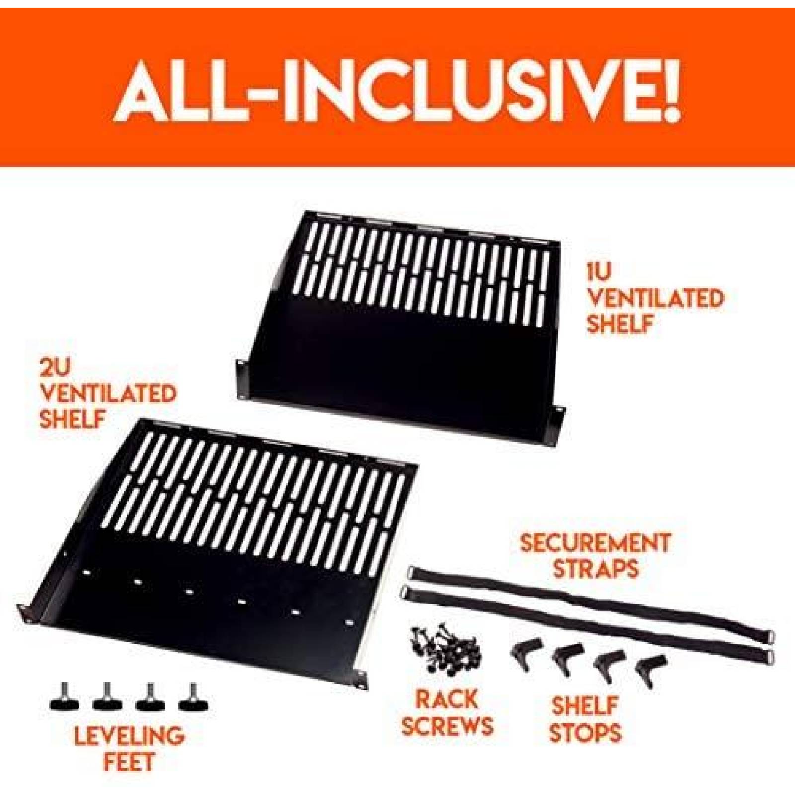 Estante ECHOGEAR EGAV-PROF20 Abierto 2 Ventilados 4 Postes