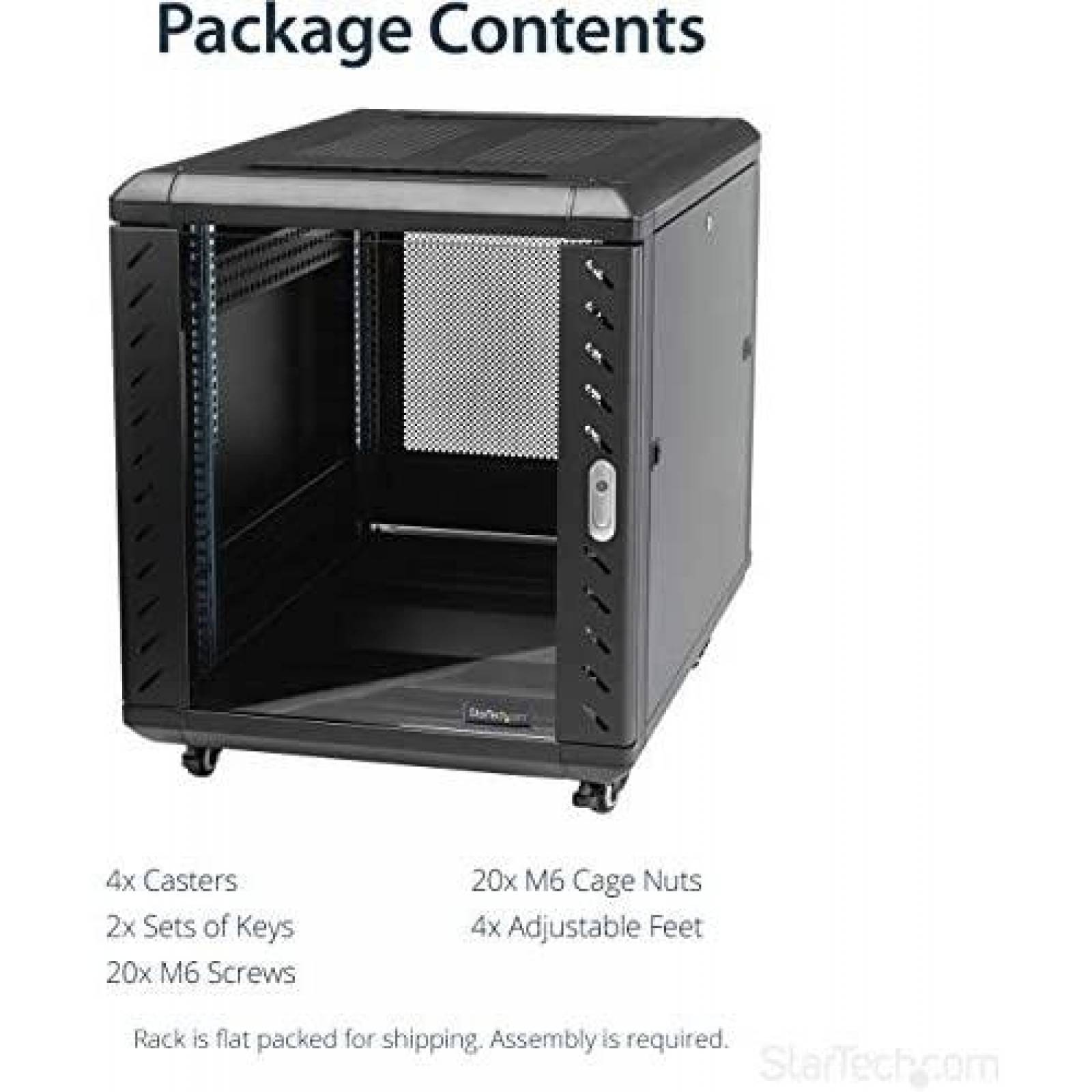 Gabinete para Computadora StarTech RK1236BKF 19'' -Negro
