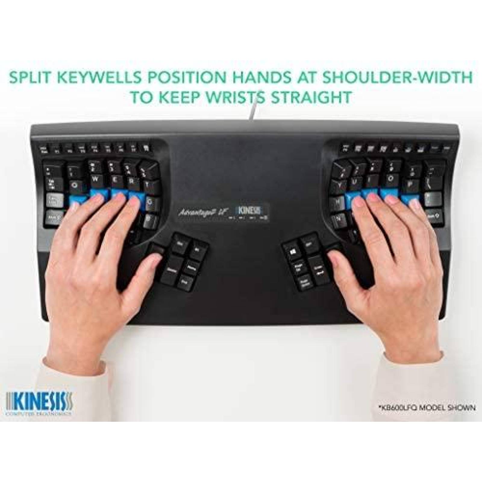 Teclado Kinesis Advantage2 Quiet LF Cherry MX Ergonomico