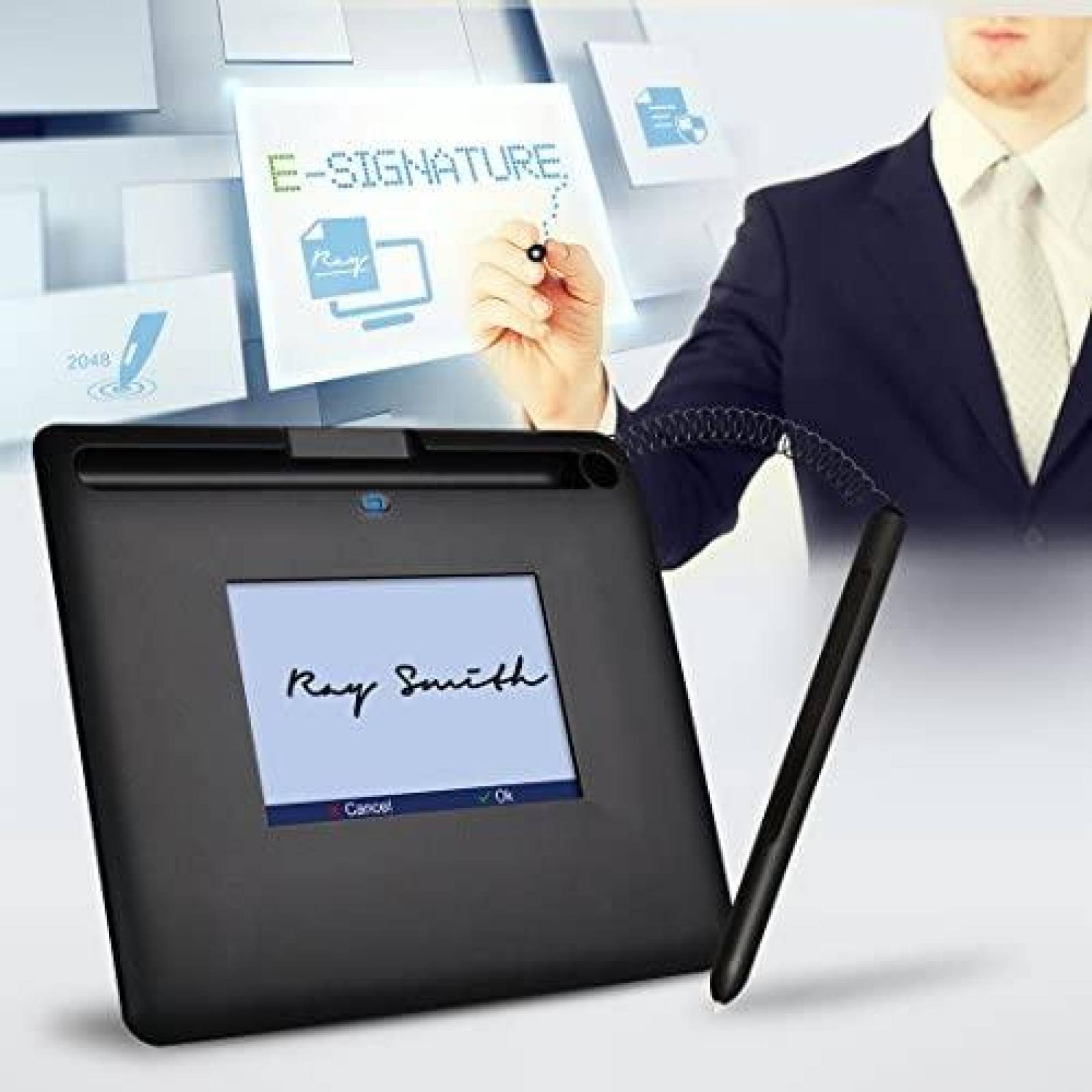 Pad De Firma Electronica PenPower L398S LCD 3.6x2.5'' -Negro