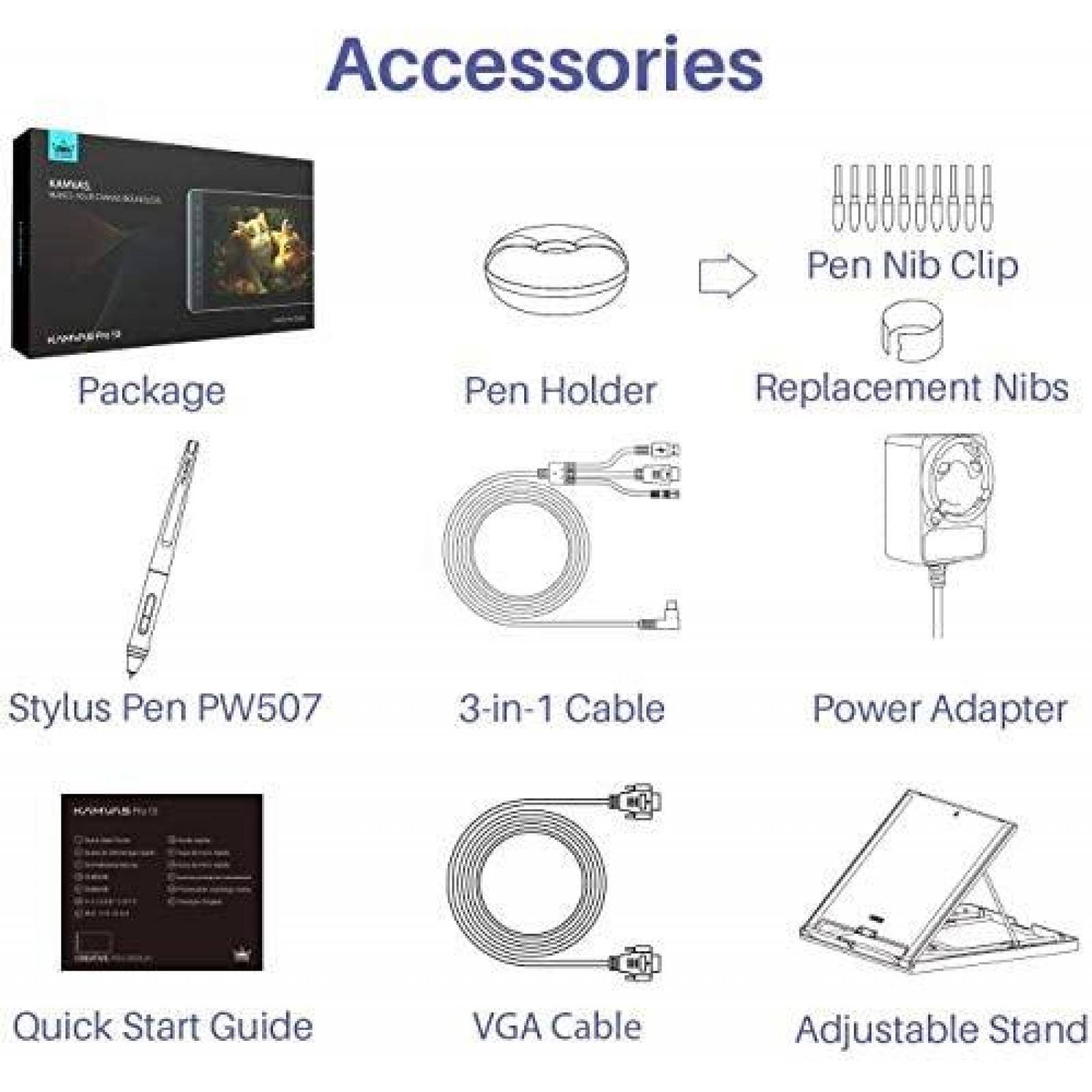 Tablet de Dibujo HUION KAMVAS Pro 13 Pantalla Tactil 13.3"