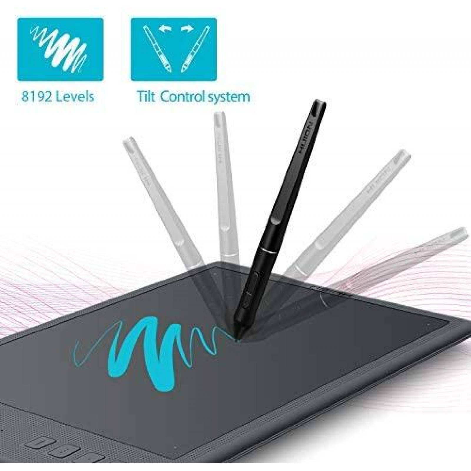 Tablet de Dibujo Huion Inspiroy Q11K V2 USB Win7 -Negro