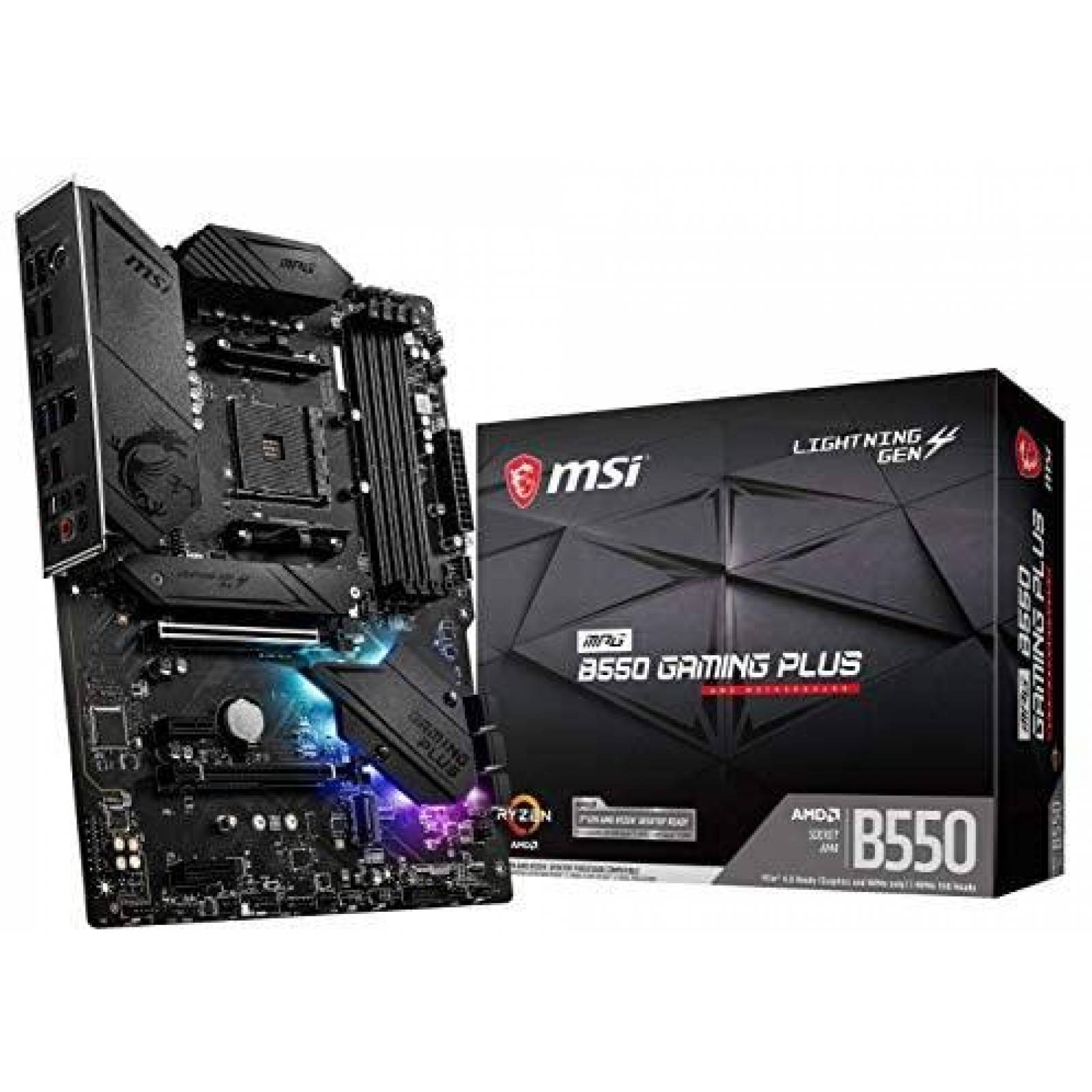 Tarjeta Madre MSI MPG B550 Gaming Plus USB HDMI -Negro
