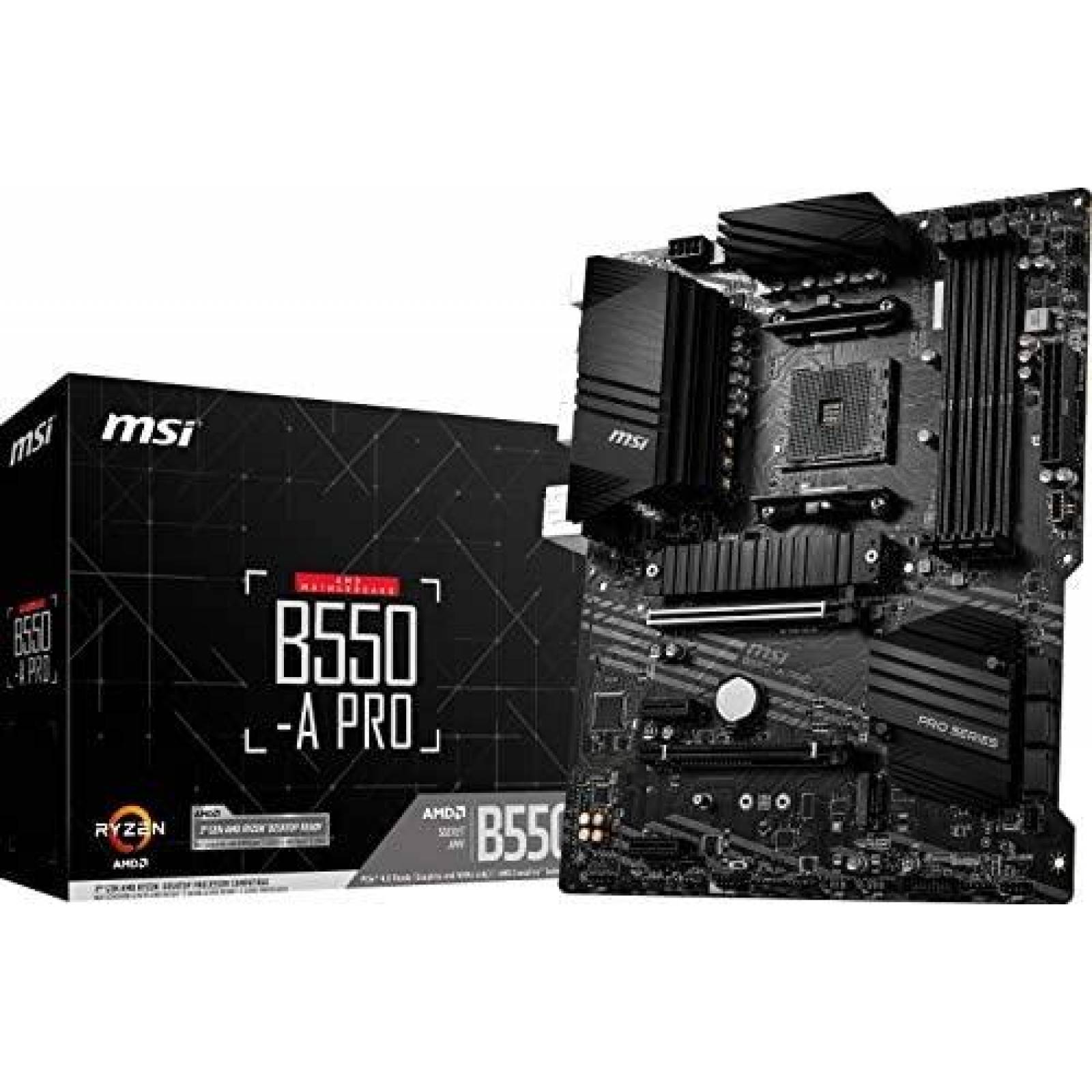 Tarjeta Madre MSI B550-A PRO 128GB 4400 MHz HDMI -Negro
