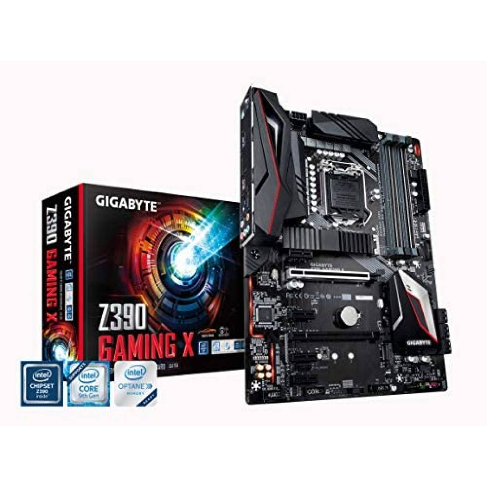 Tarjeta Madre Gamer Gigabyte Z390 GAMING X Intel LAN -Negro 