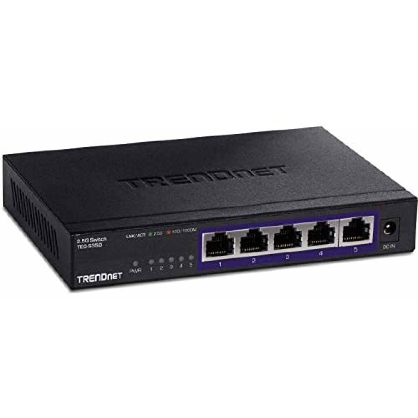 Switcher TRENDnet 5 Puertos 25Gbps 2.5G 1000Mbps -Negro 