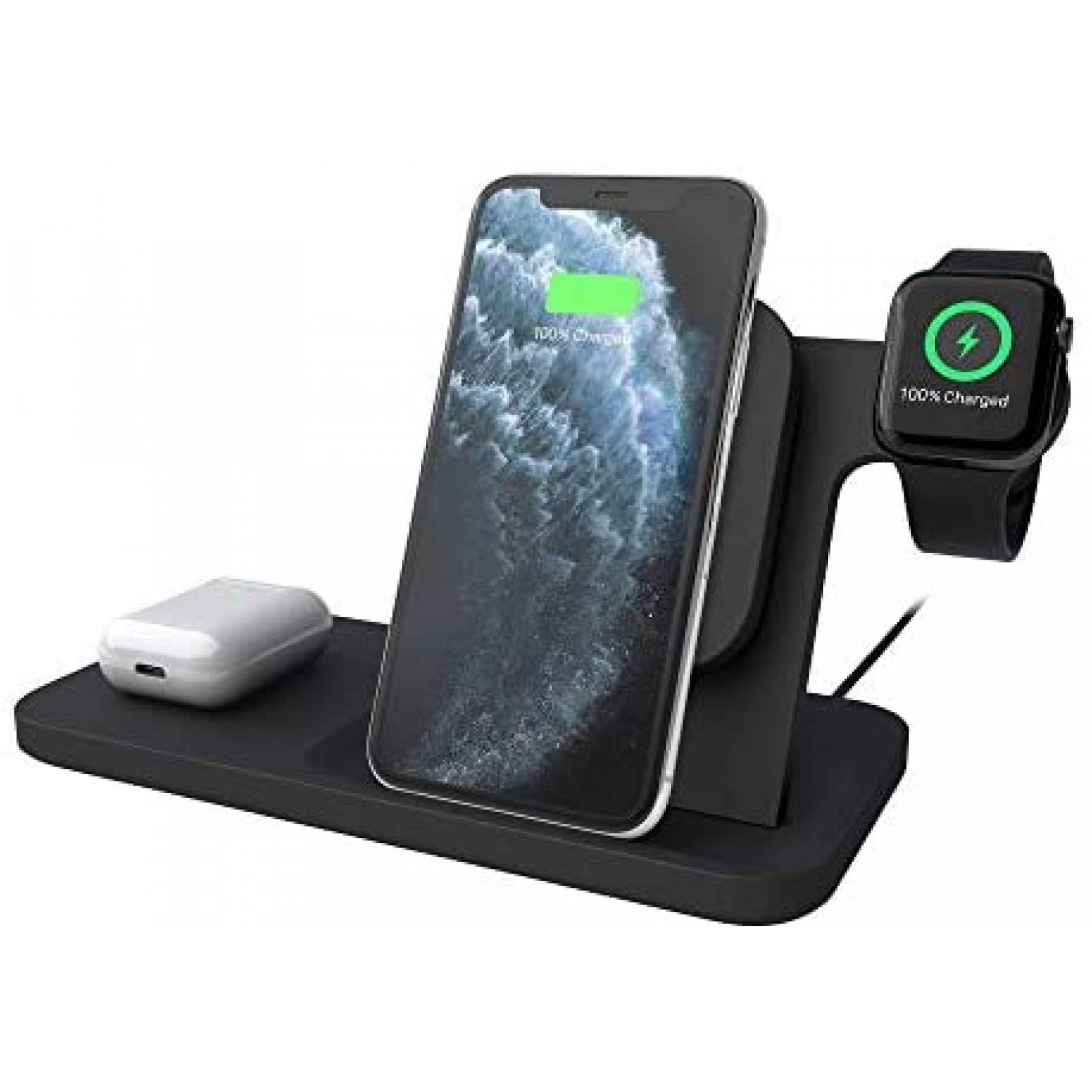 Base Carga Logitech Inalámbrico iPhone Apple Watch Airpods 