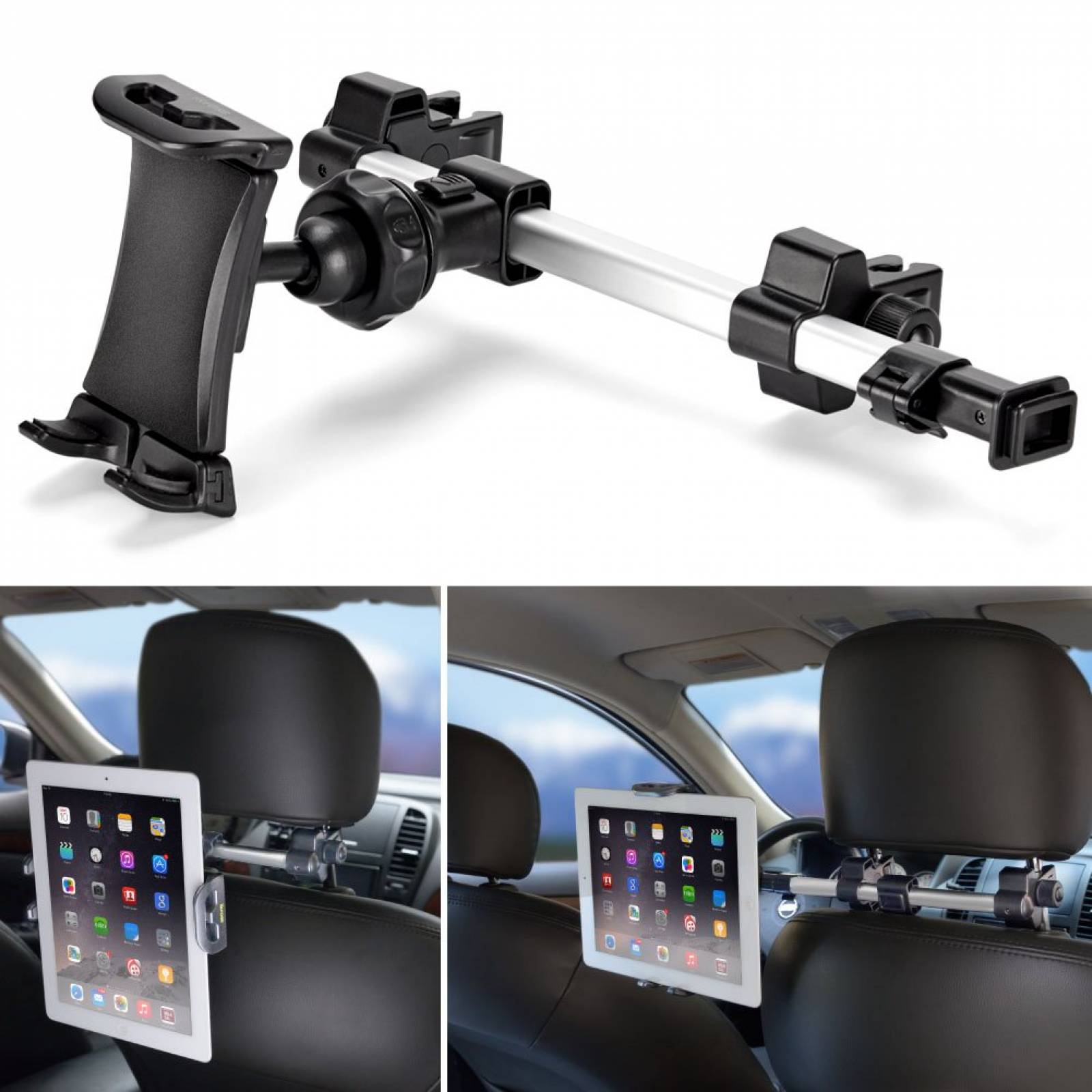 Soporte Ikross Ipad Samsung Fire Extendible Cabecera Carro
