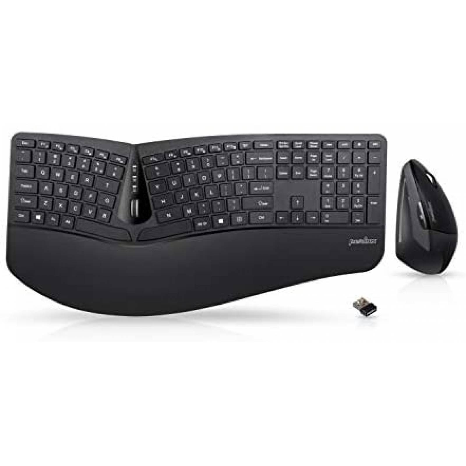 Teclado Perixx Periduo-605 Diseño Ergonómico Ajustable+Mouse 