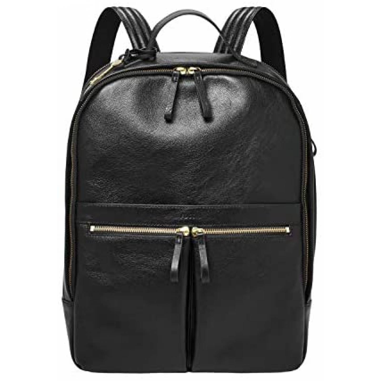 Bolso/Mochila para Mujer Fossil de Piel 11.5x4x15.5" -Negro