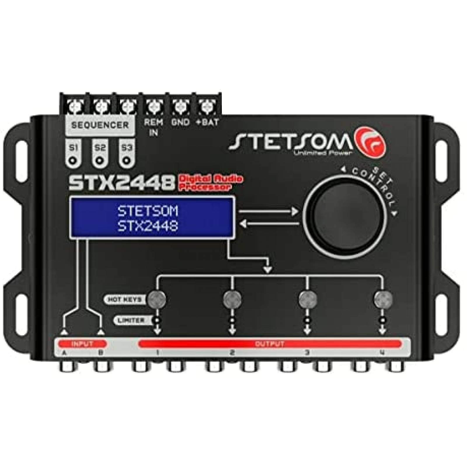 Ecualizador Stetsom STX 2448 DSP de 4 Canales -Negro 