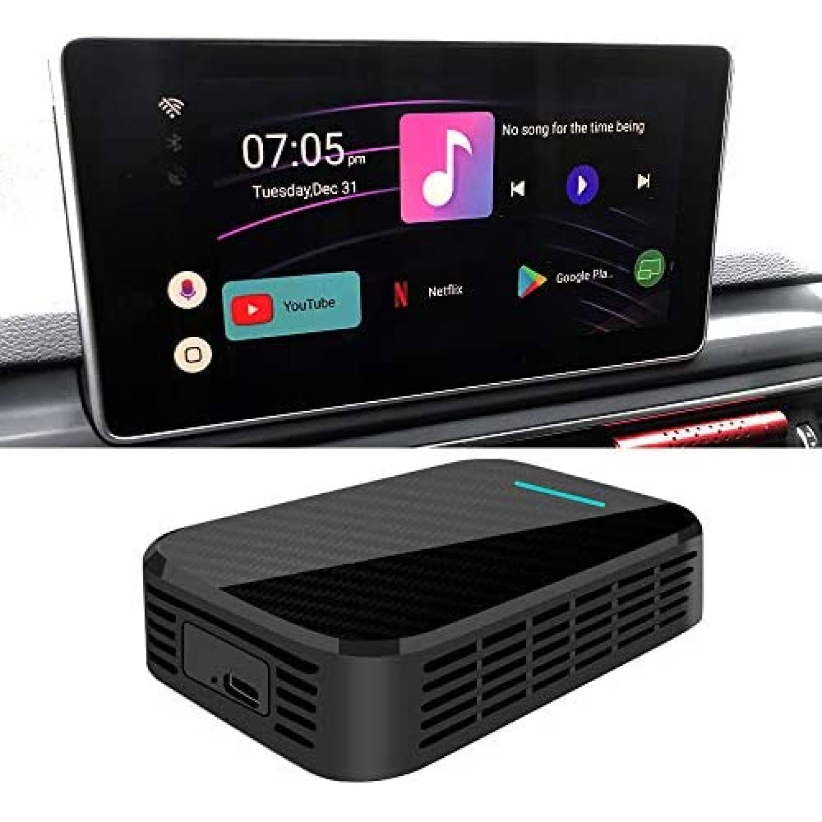 Estéreo para Carro HIOUME CarPlay AI Box 4GB GPS Android 