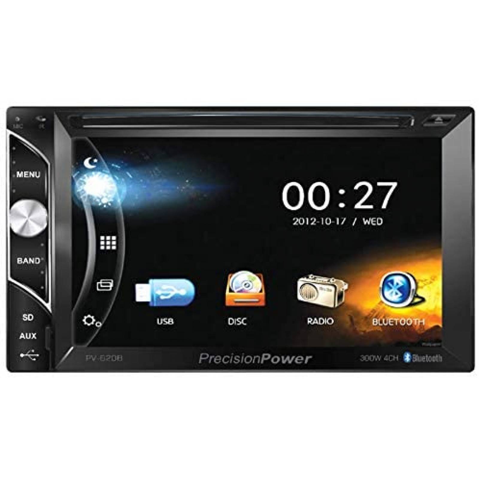 Estéreo carro Precision Power PV-620B 6.2" tactil -Negro 