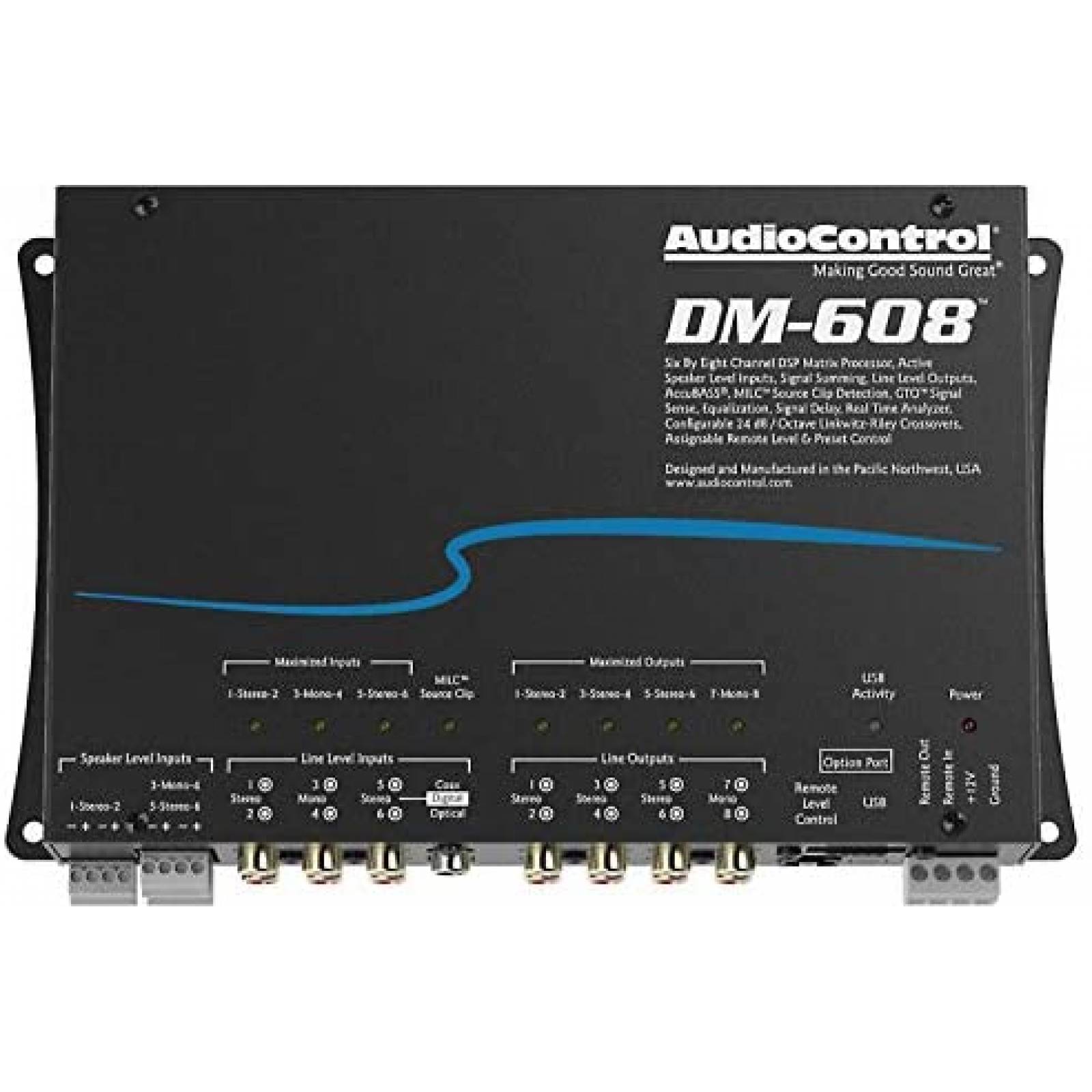 Procesador de señal AudioControl DM-608 6 8 canales -Negro 