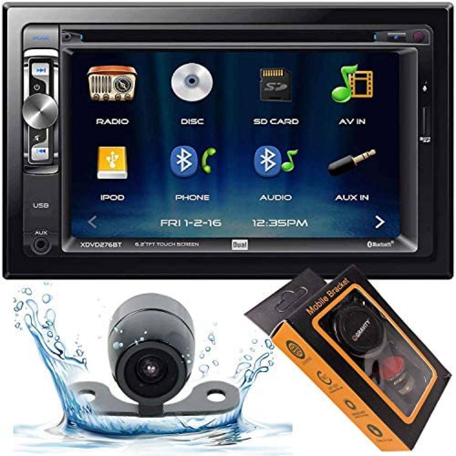 Estéreo para automóvil Dual Electronics XDVD276BT 6.2" HD 