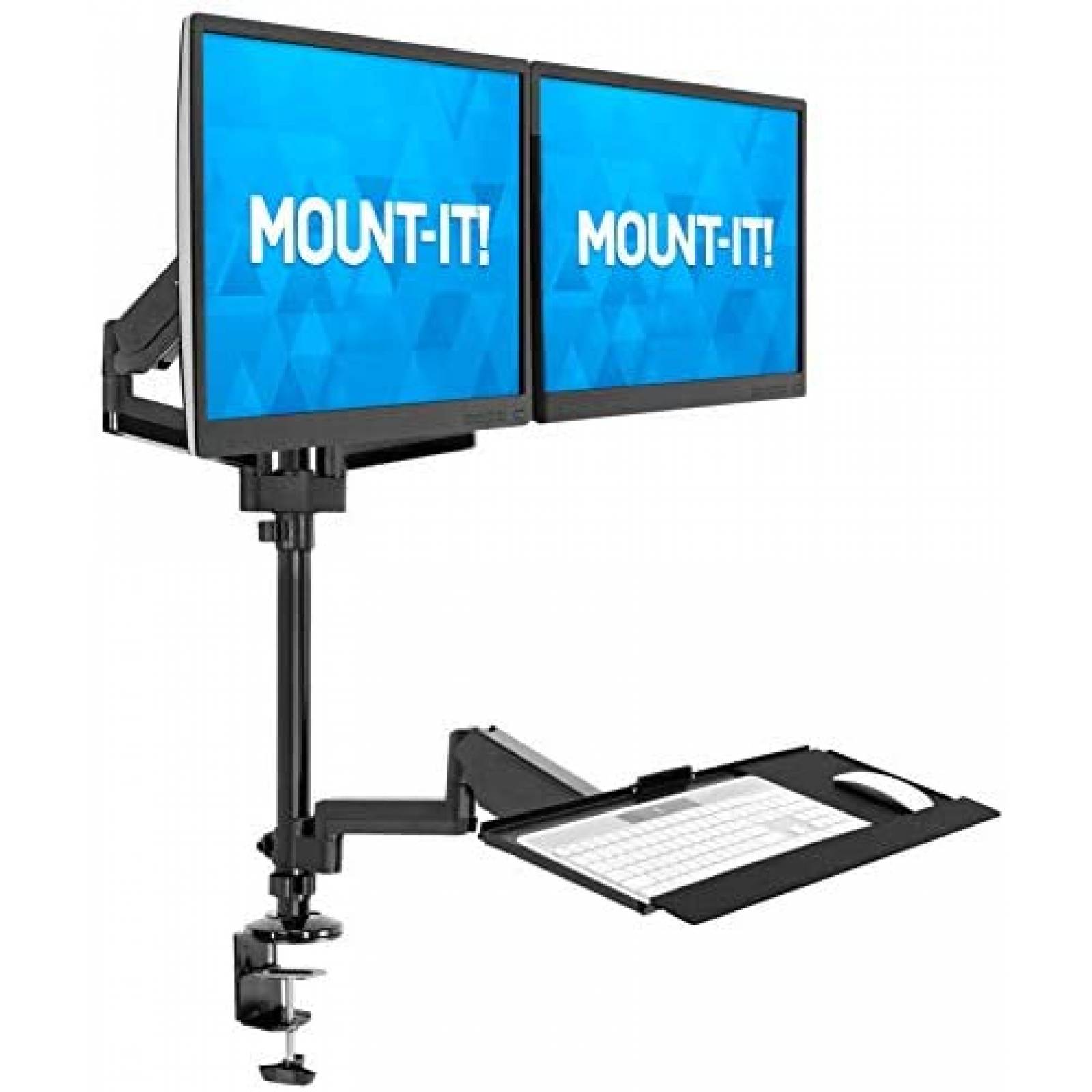 Soporte para Monitor Mount-It! Doble Ajustable de Hasta 32'' 