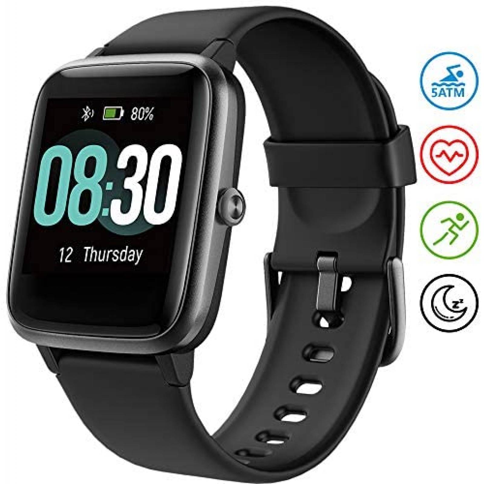 Smartwatch UMIDIGI Uwatch3 1.3'' A Prueba De Agua -Negro 