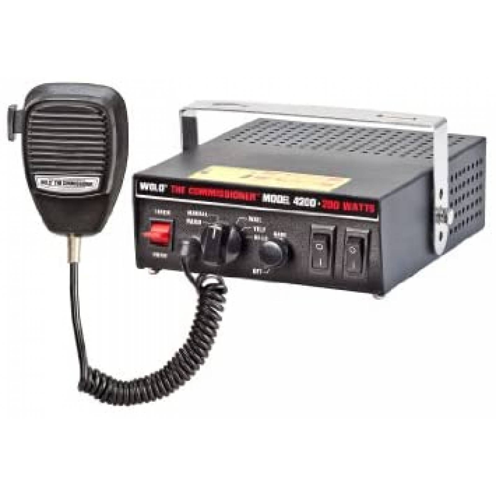 Sistema de radio Wolo 4200 Sirena 12v sist PA -Negro 