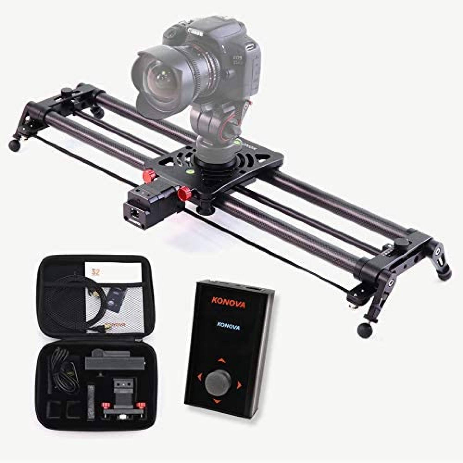 Slider de Camara KONOVA Motorizado 3Kg 80cm -Negro