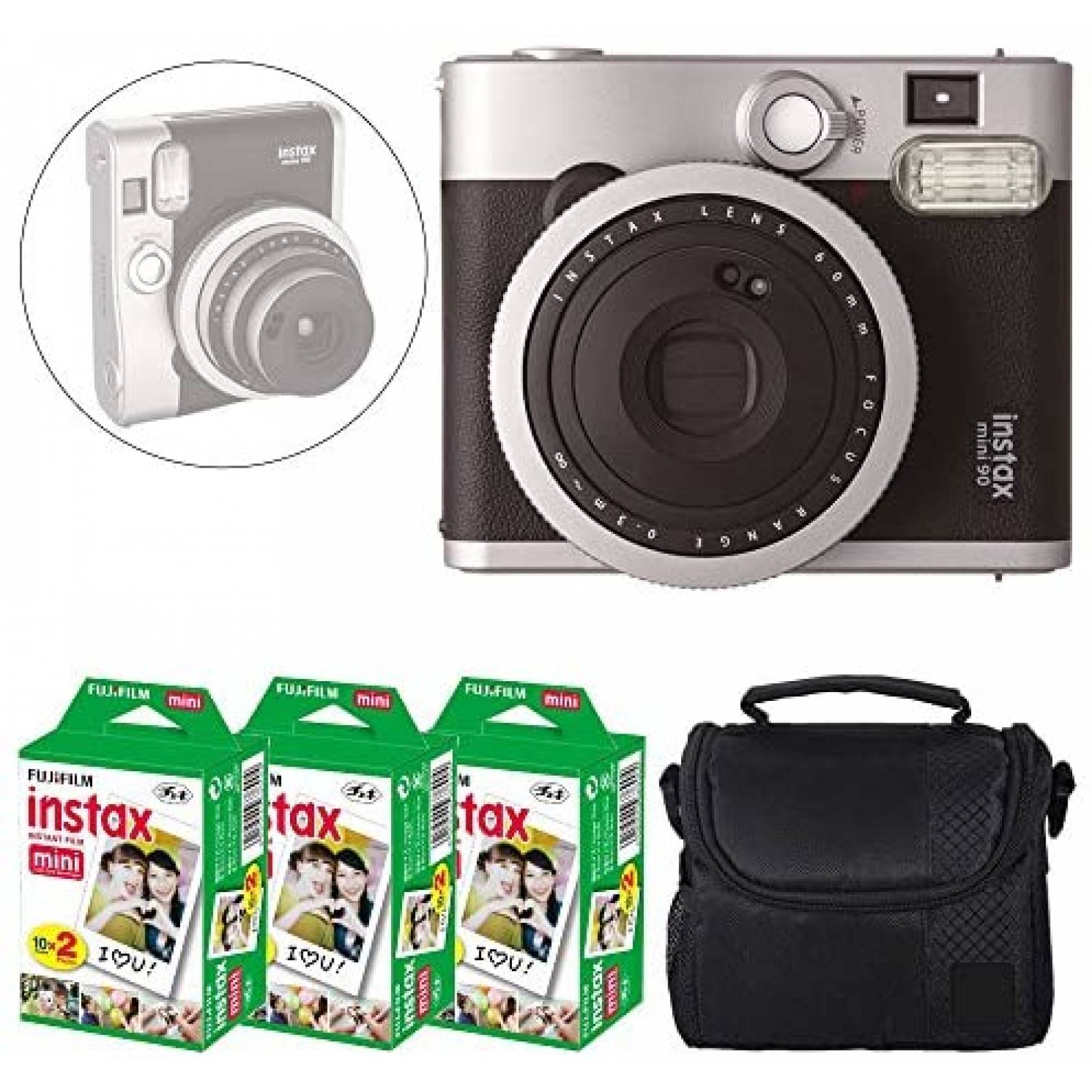 Camara Fujifilm INTAX Mini 90 Neo Instantanea + Accesorios 